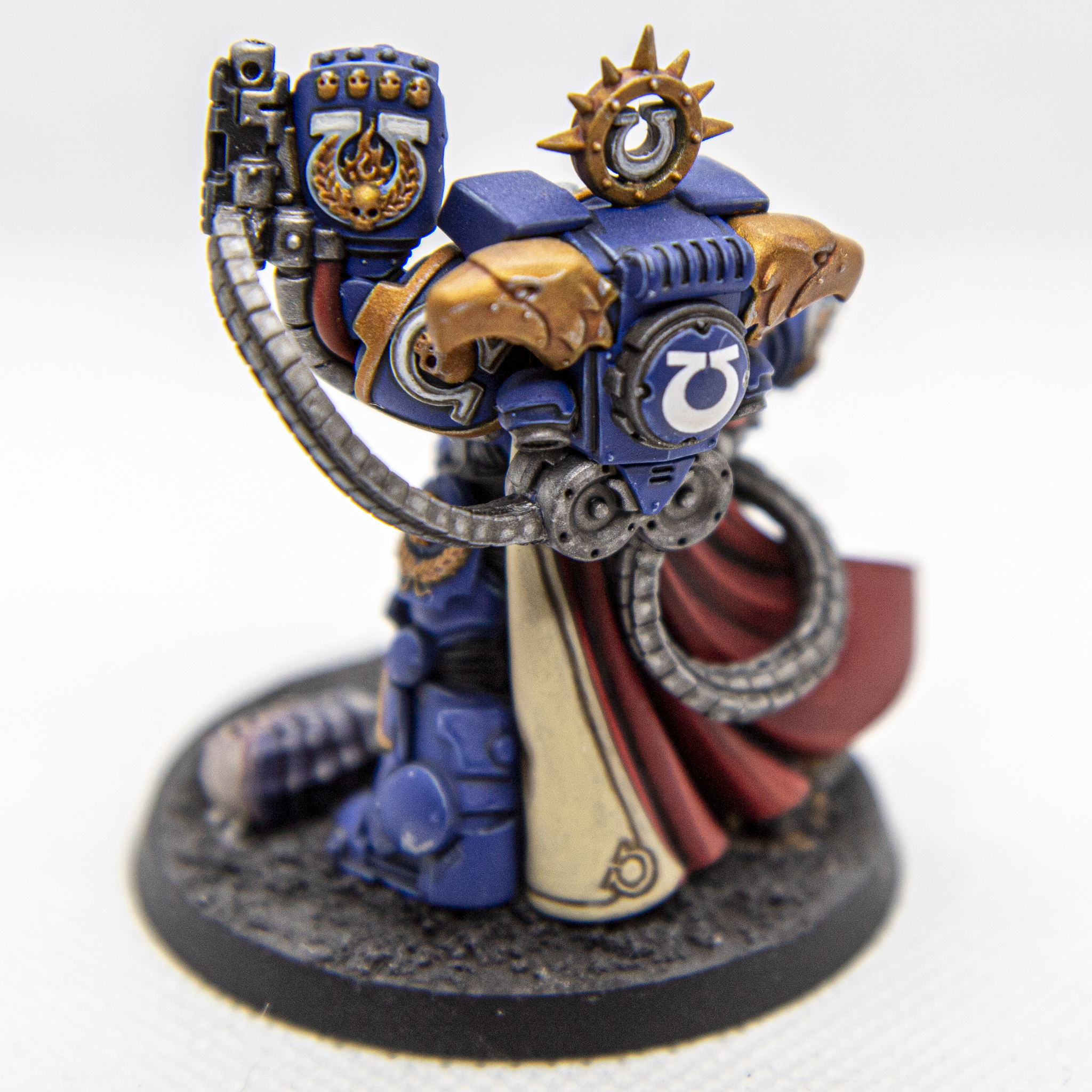 Calgar with honor guard. I will be extremely glad to any criticism) - My, Warhammer 40k, Warhammer, Ultramarines, Marneus Calgar, Painting miniatures, Acrylic, Longpost