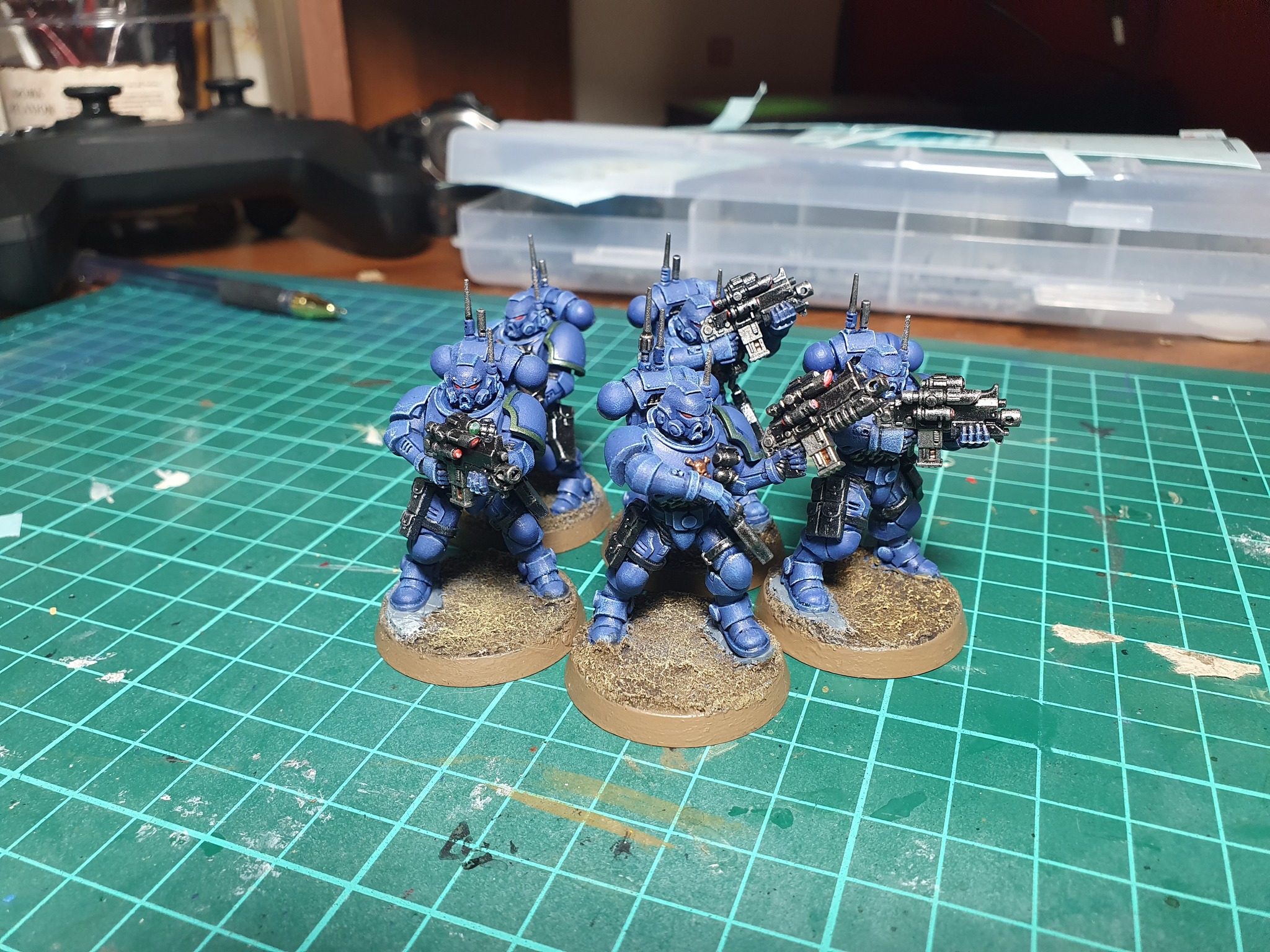 My next attempt at painting - My, Warhammer 40k, Ultramarines, Painting miniatures, Longpost