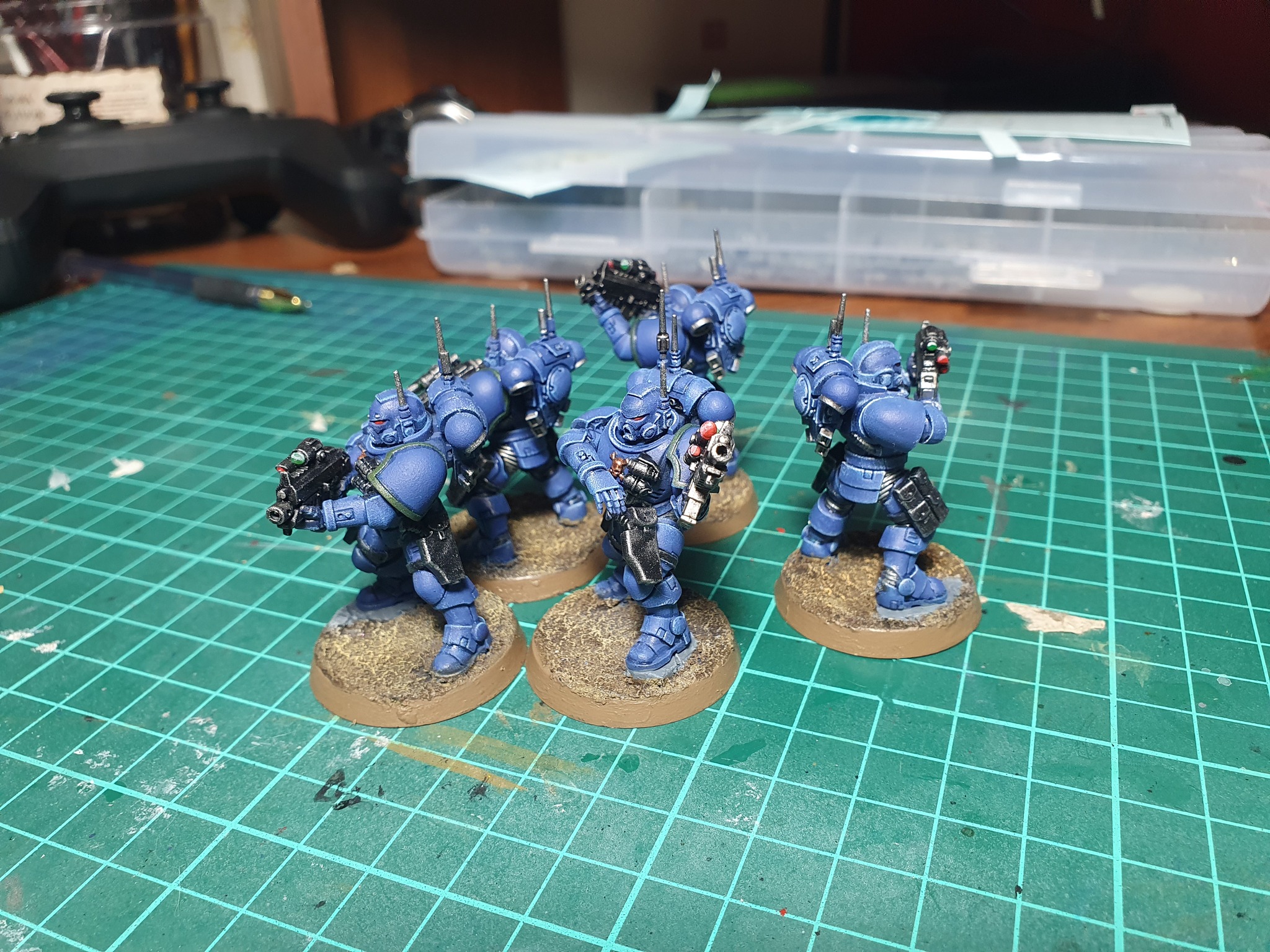 My next attempt at painting - My, Warhammer 40k, Ultramarines, Painting miniatures, Longpost