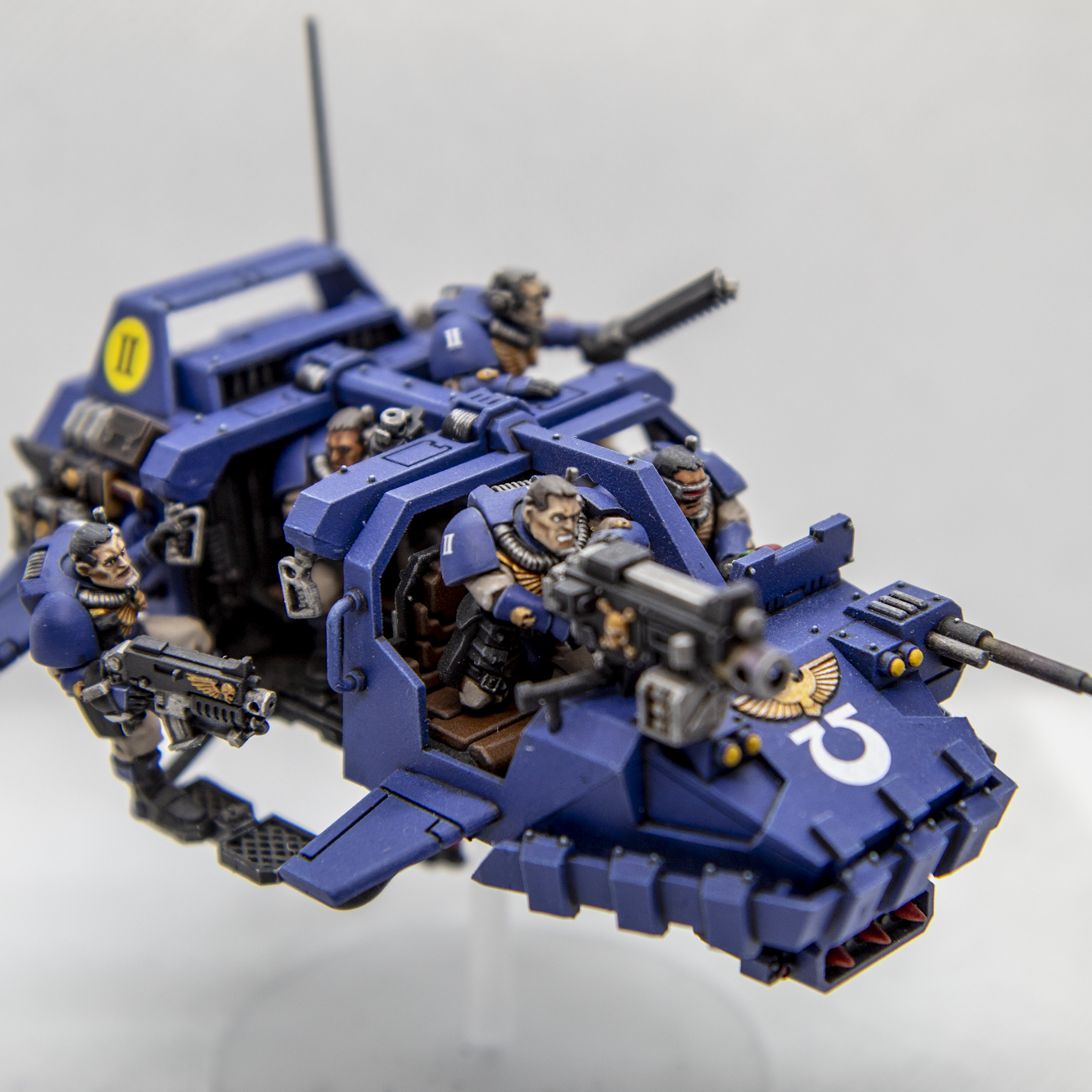 Land Speeder Storm. Tried to make the skin/hair combination unique to each scout. I will be glad to criticize) - My, Warhammer 40k, Warhammer, Ultramarines, Painting miniatures, Acrylic, Hobby, Longpost