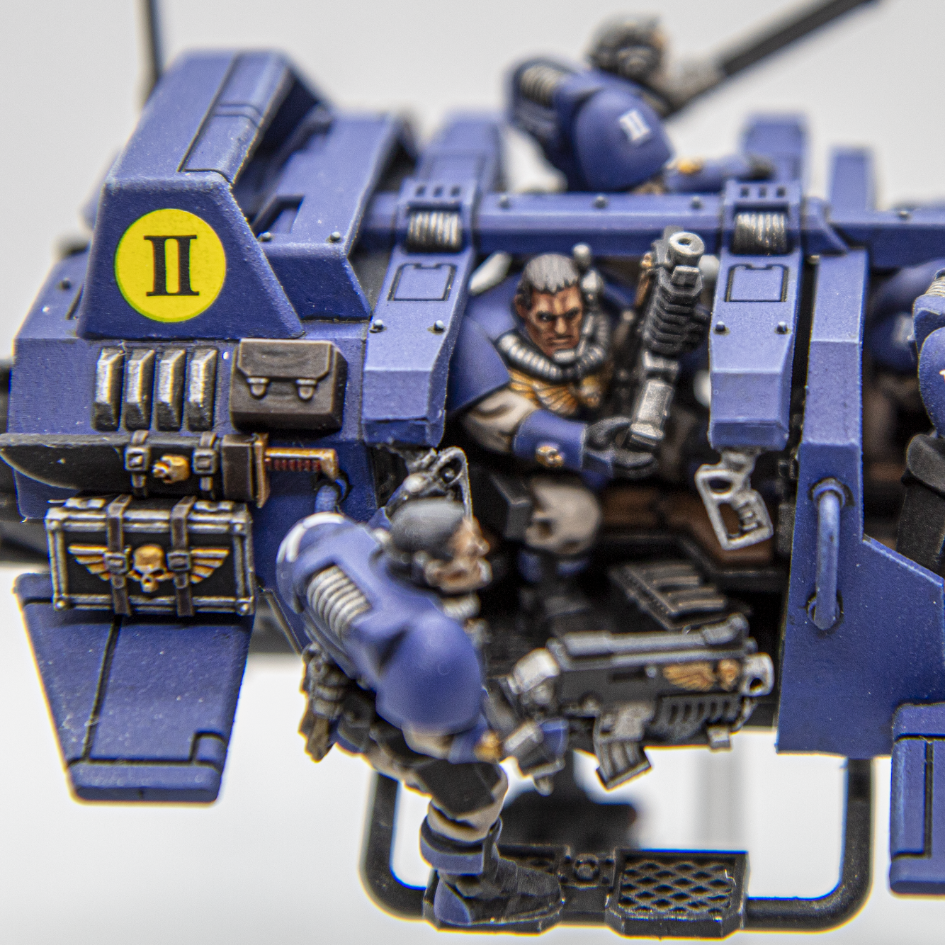 Land Speeder Storm. Tried to make the skin/hair combination unique to each scout. I will be glad to criticize) - My, Warhammer 40k, Warhammer, Ultramarines, Painting miniatures, Acrylic, Hobby, Longpost