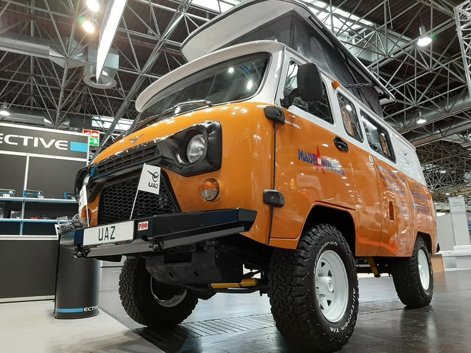 Loaf-motorhome at an exhibition in Europe - UAZ, UAZ loaf, Exhibition, Auto