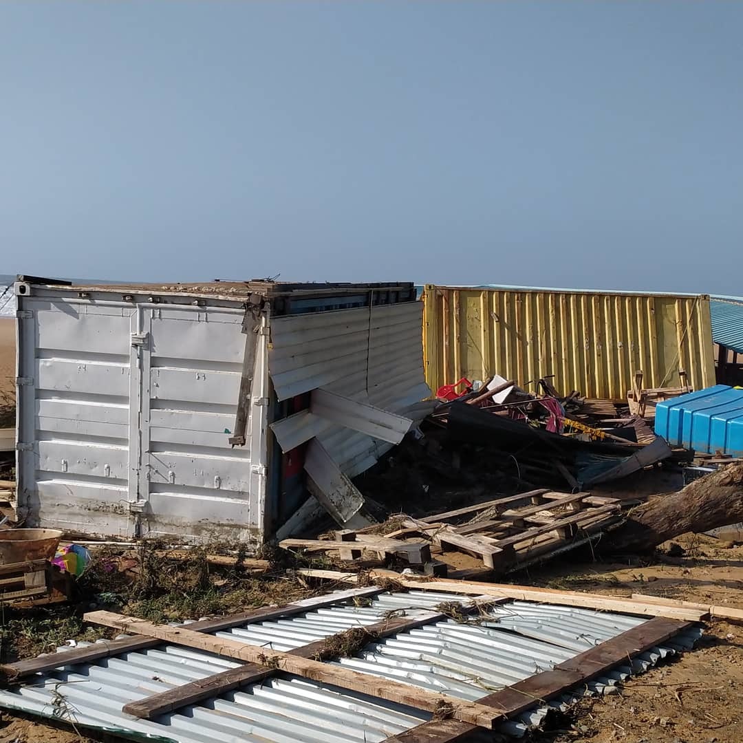 Consequences of typhoon Maysak in the Primorsky Territory, Livadia village - My, Typhoon, Element, Livadia, Destruction, Damage, Beach, Wave, Sea, Video, Longpost