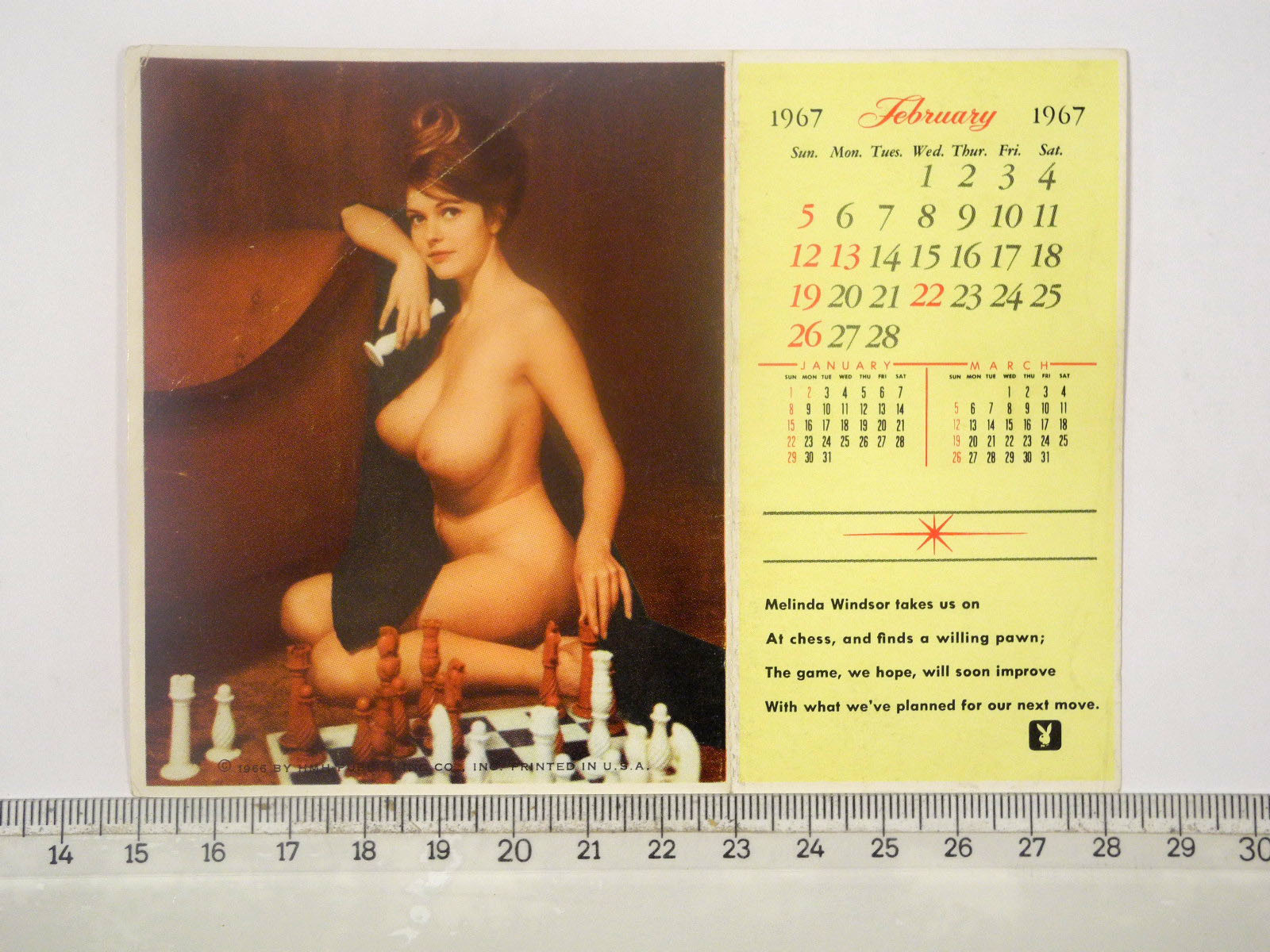 Melinda Vindsor Vintage Pin-up Year 1966 - NSFW, Girls, Retro, Erotic, Playboy, Boobs, Big size