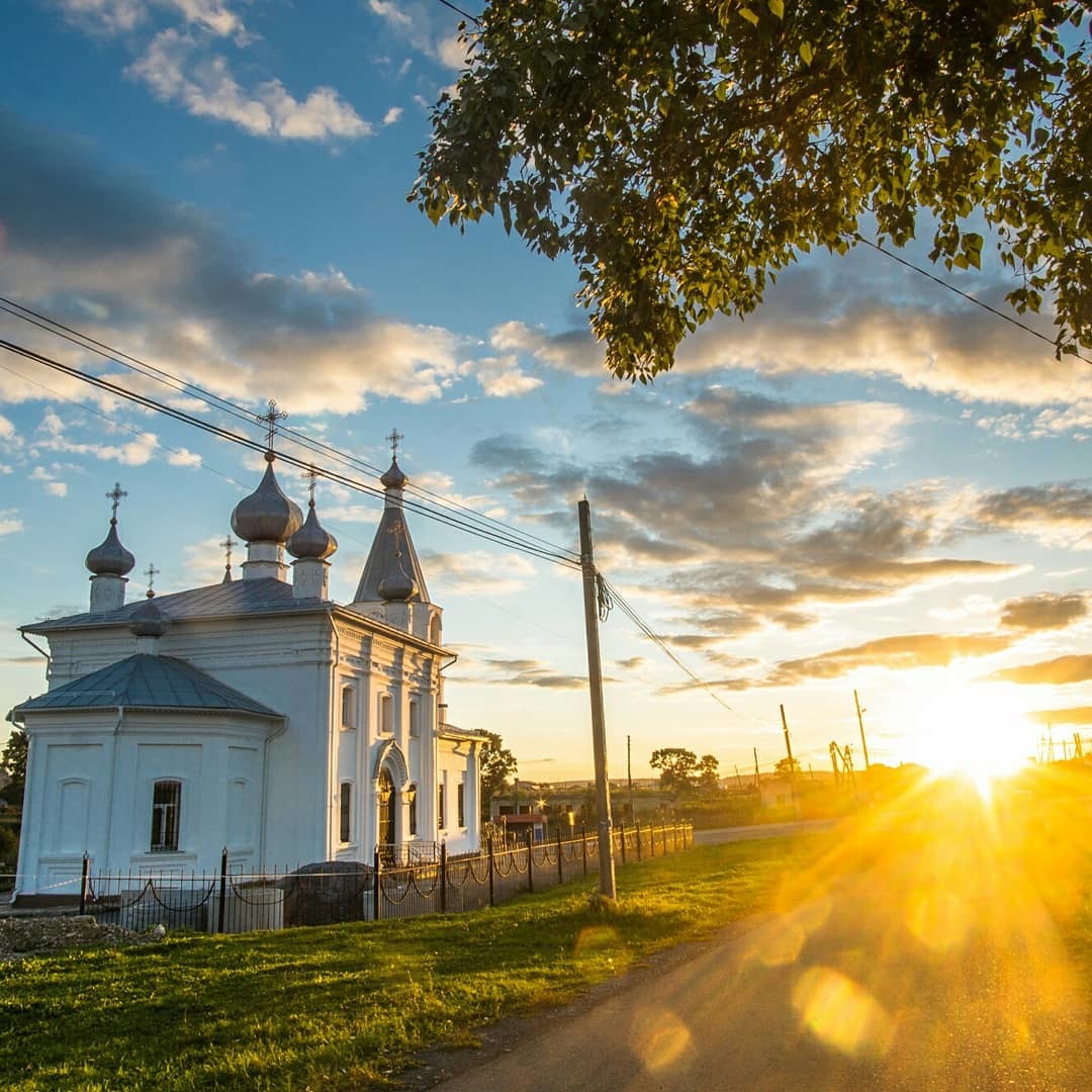 The village of Ailino. Southern Urals - Southern Urals, Landscape, Sunset, Longpost