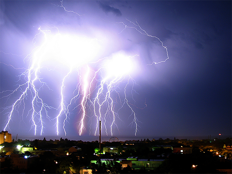 Thunderstorm over the Black Sea - My, Lightning, The photo, Thunderstorm, Black Sea