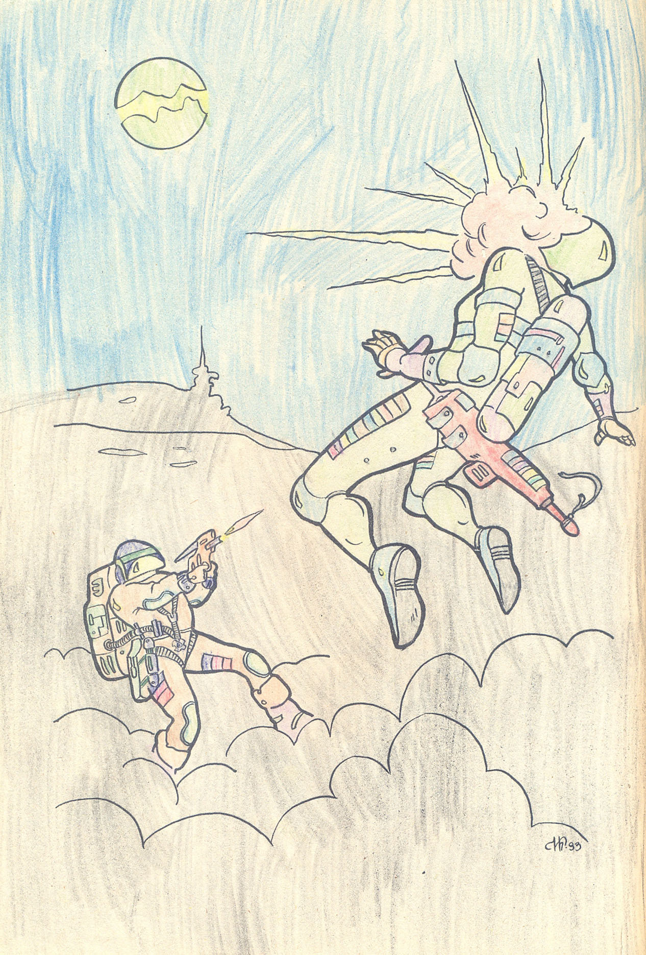 Reply to the post Storm - My, Space fiction, Art, Coloring, Childhood of the 90s, Reply to post, Longpost