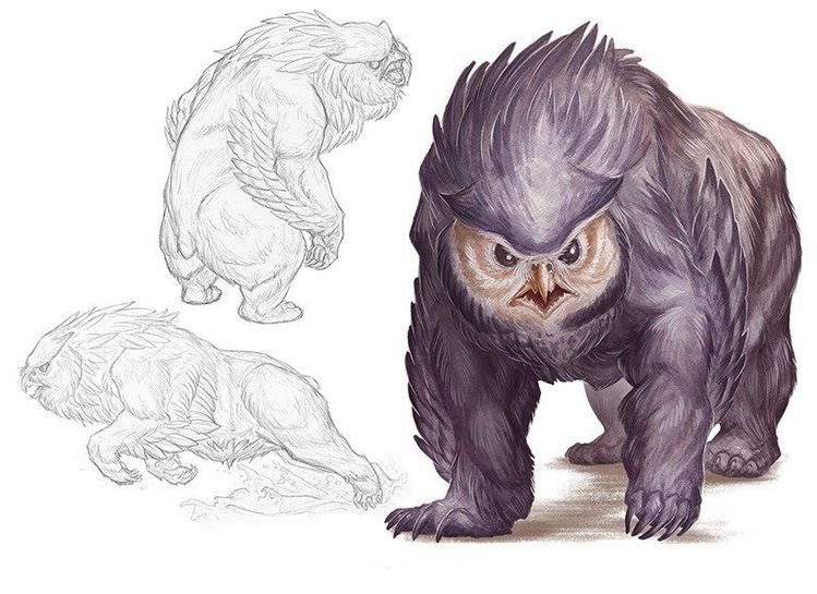 Owlbear - just a selection of consciences - Art, Dungeons & dragons, Bestiary, Fantasy, Longpost