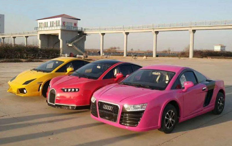 Китайские электромобили Shandong Qilu Fengde - Китайские авто, Электромобиль, Lamborghini, Bugatti, Audi, Длиннопост