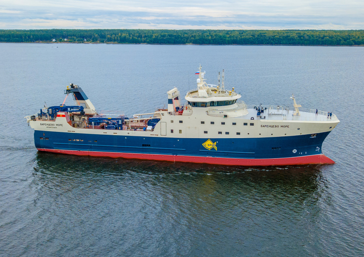 The first new Russian large-tonnage trawler Barents Sea in 30 years was handed over to the customer - Shipbuilding, Russia, Fleet, Trawler, Fishing, Longpost