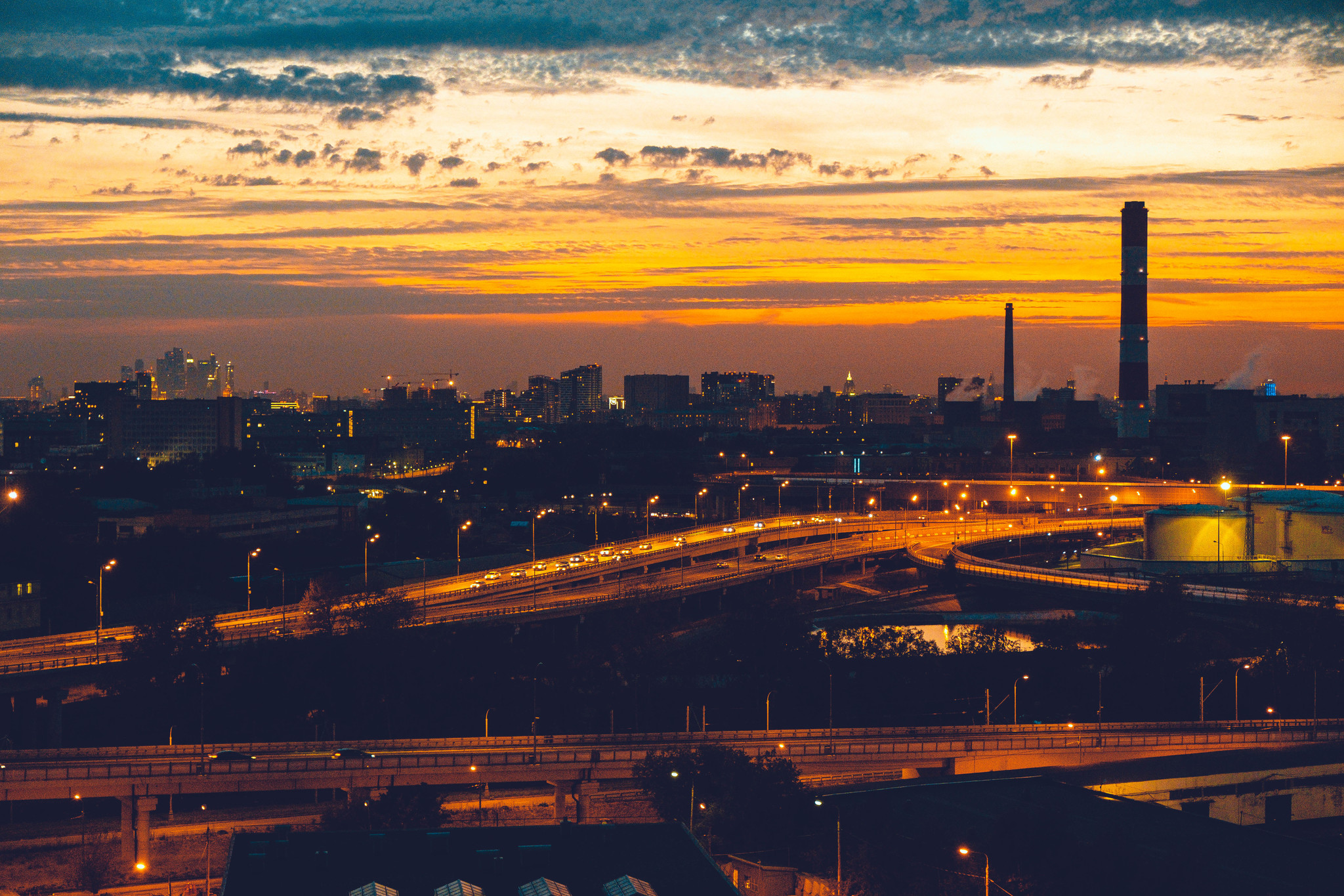 North-Eastern Expressway, and a view of Moscow - My, Moscow, The photo, Chord, Longpost