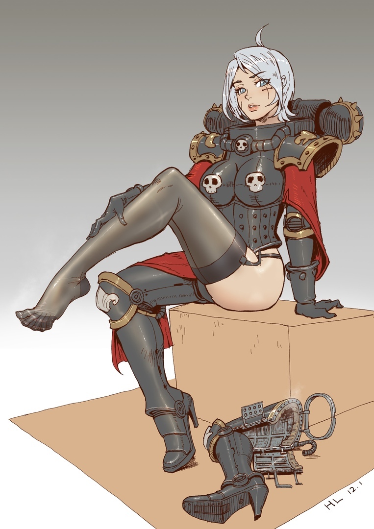 Little sister - Art, Girls, Warhammer 40k, Adepta Sororitas, Wh Art