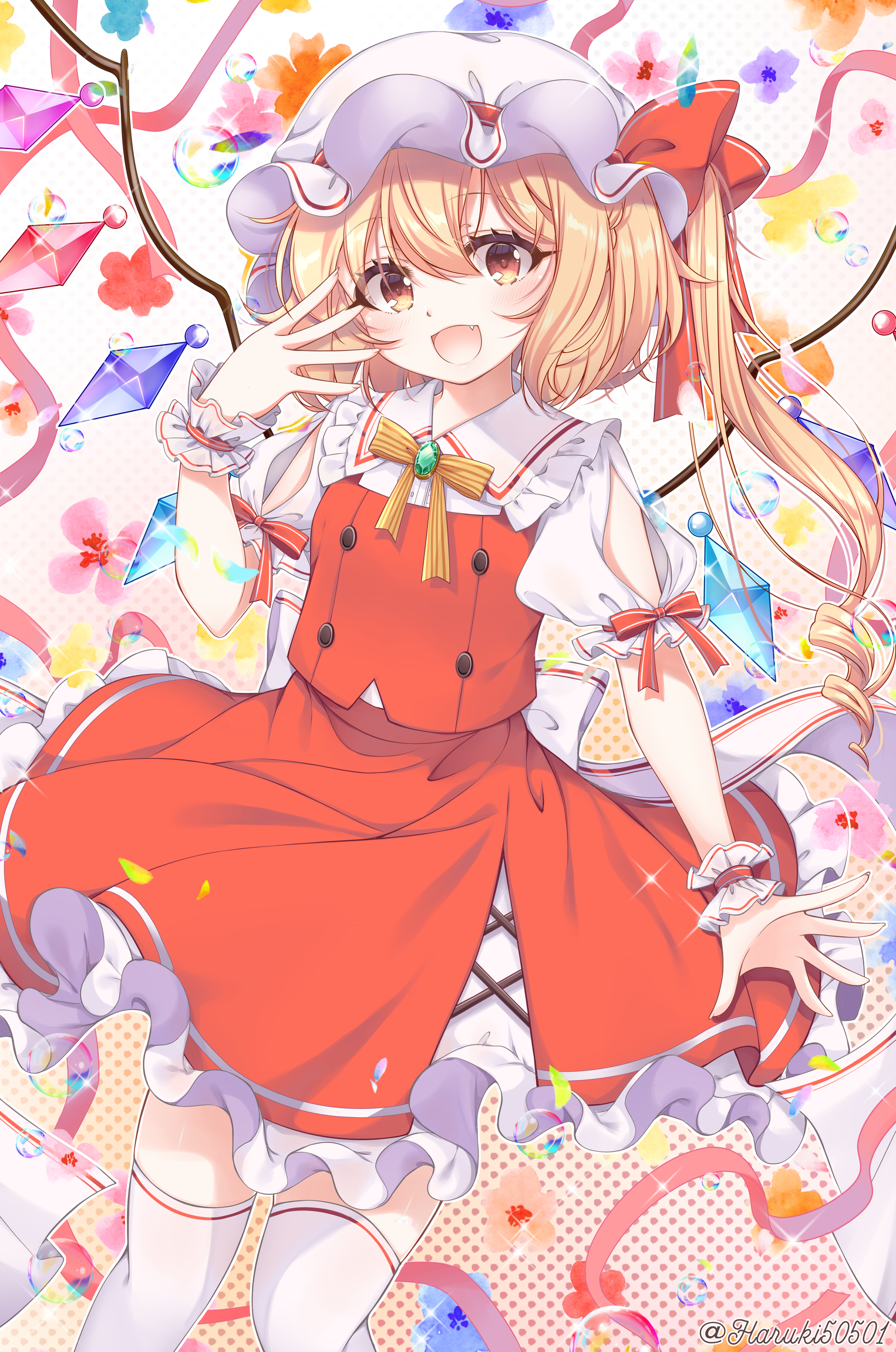 Flandre Scarlet - Touhou, Anime Art, Аниме, Flandre Scarlet, Haruki