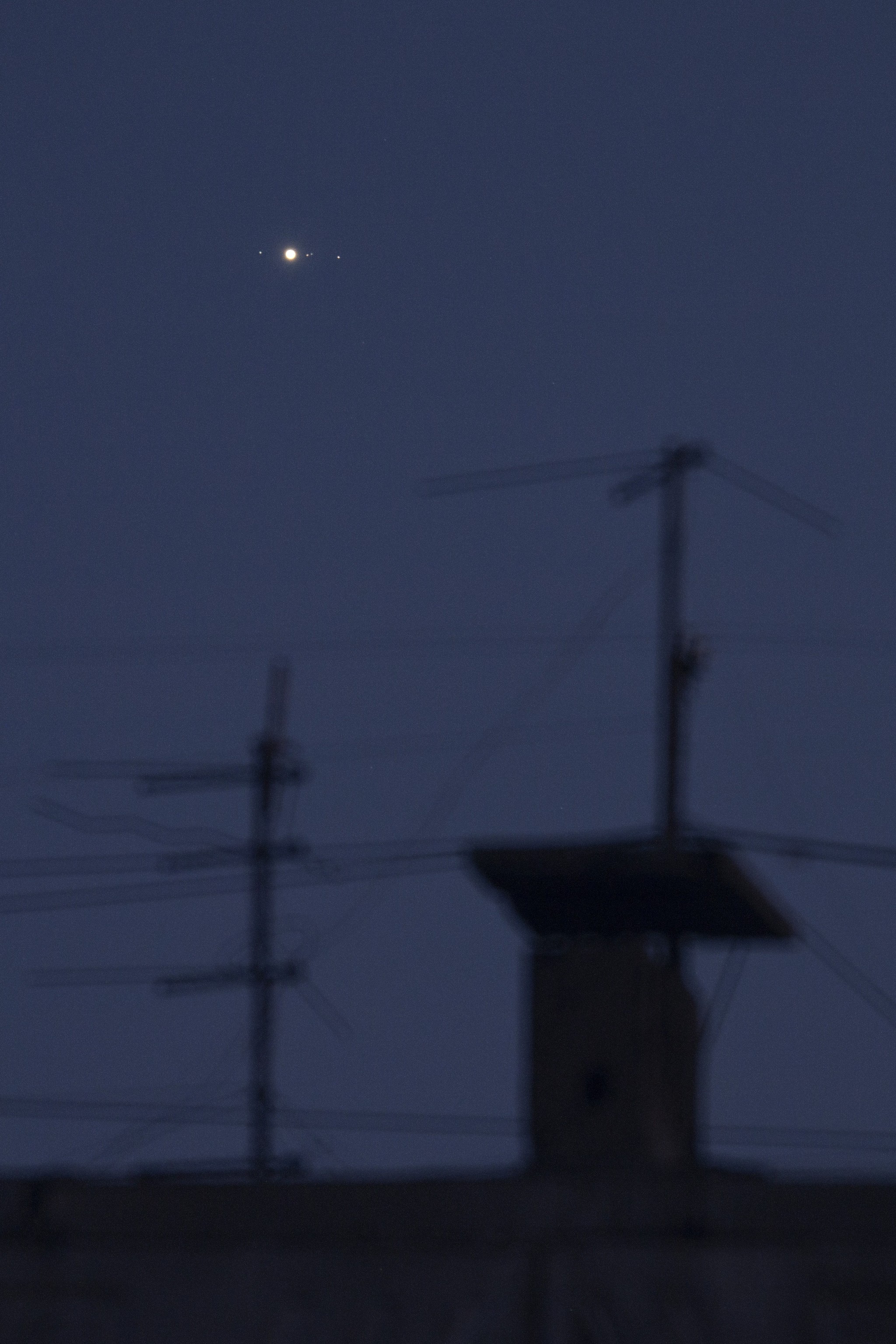 Jupiter TV - My, The photo, Astronomy, Astrophoto, Jupiter, Space, Roof, Antenna