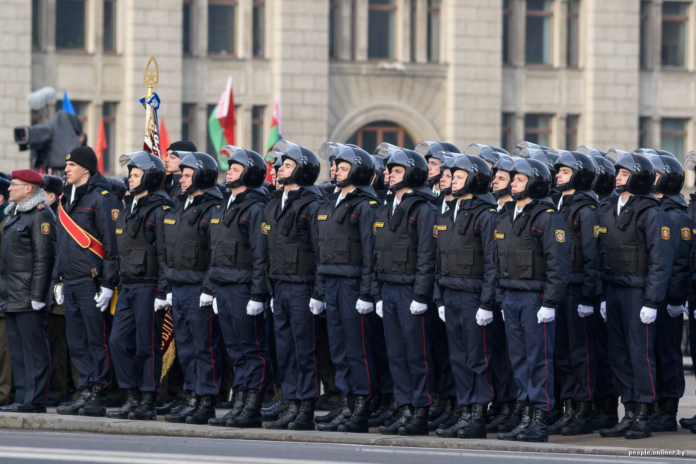 Внутренние войска полиции. Полицейские на параде. Полиция Белоруссии.