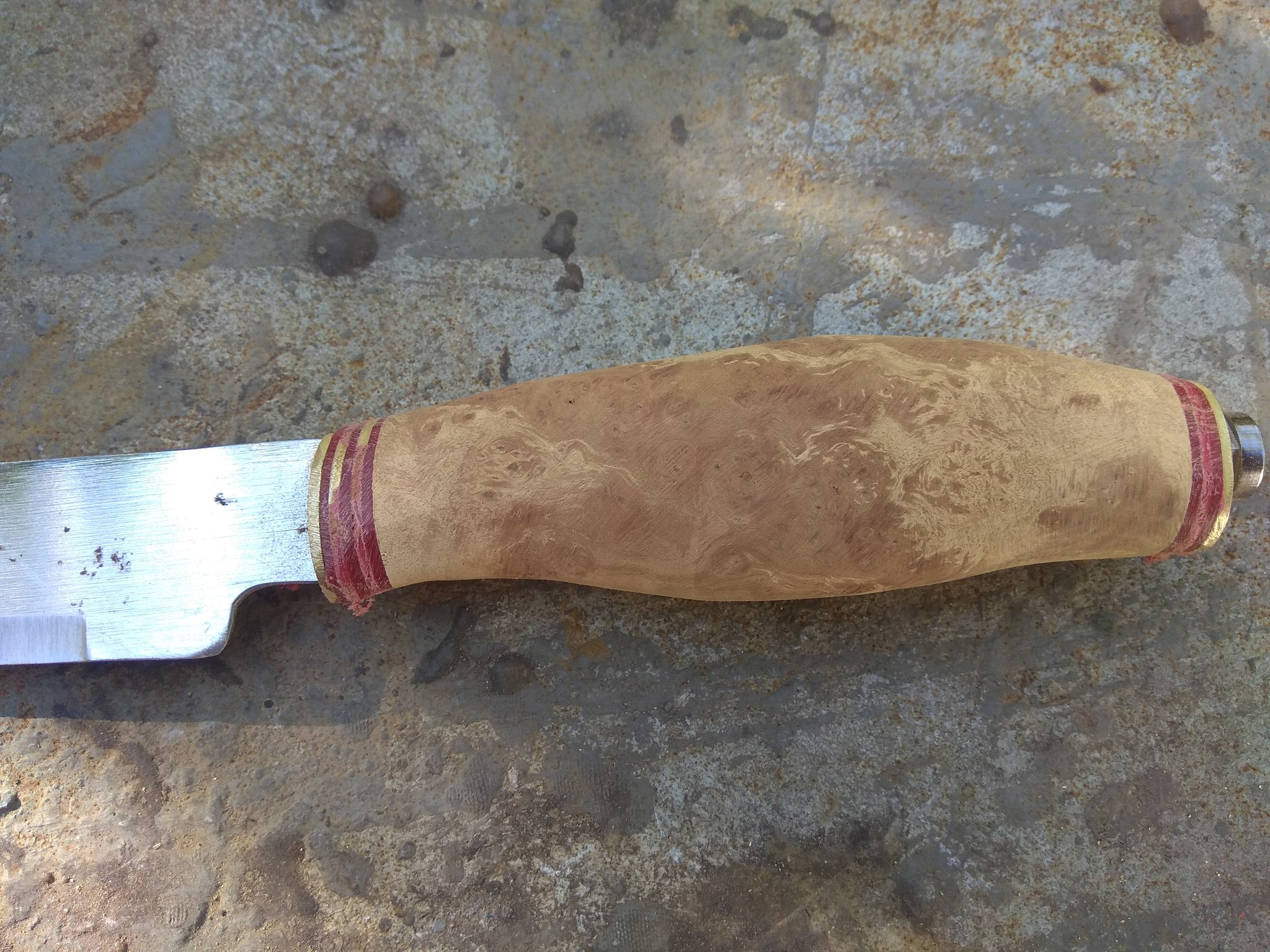 Birch knife - My, Knife, Nodule, Needlework with process, Knife making, Longpost, Manufacturing