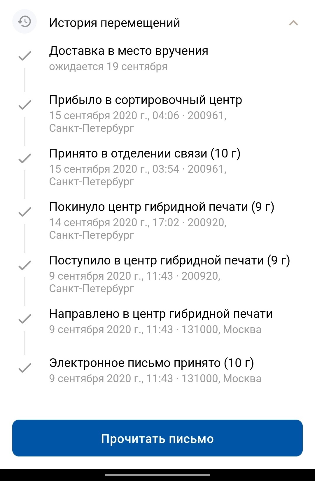 Электронное письмо почта России - Моё, Почта России, Письмо