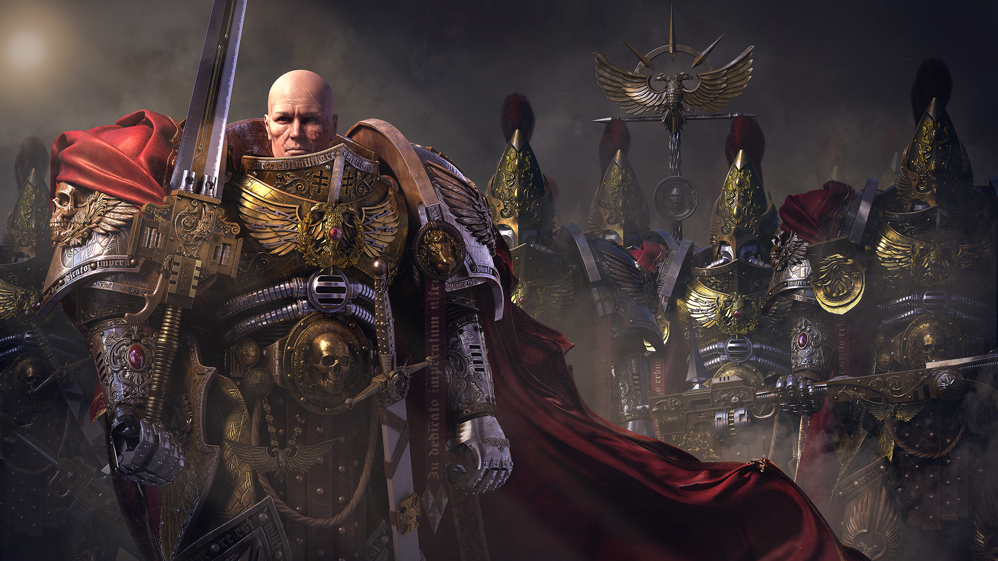 Adeptus Custodes fan art - Моё, Warhammer 40k, 3D, 3D моделирование, Арт, Фан-Арт, Длиннопост