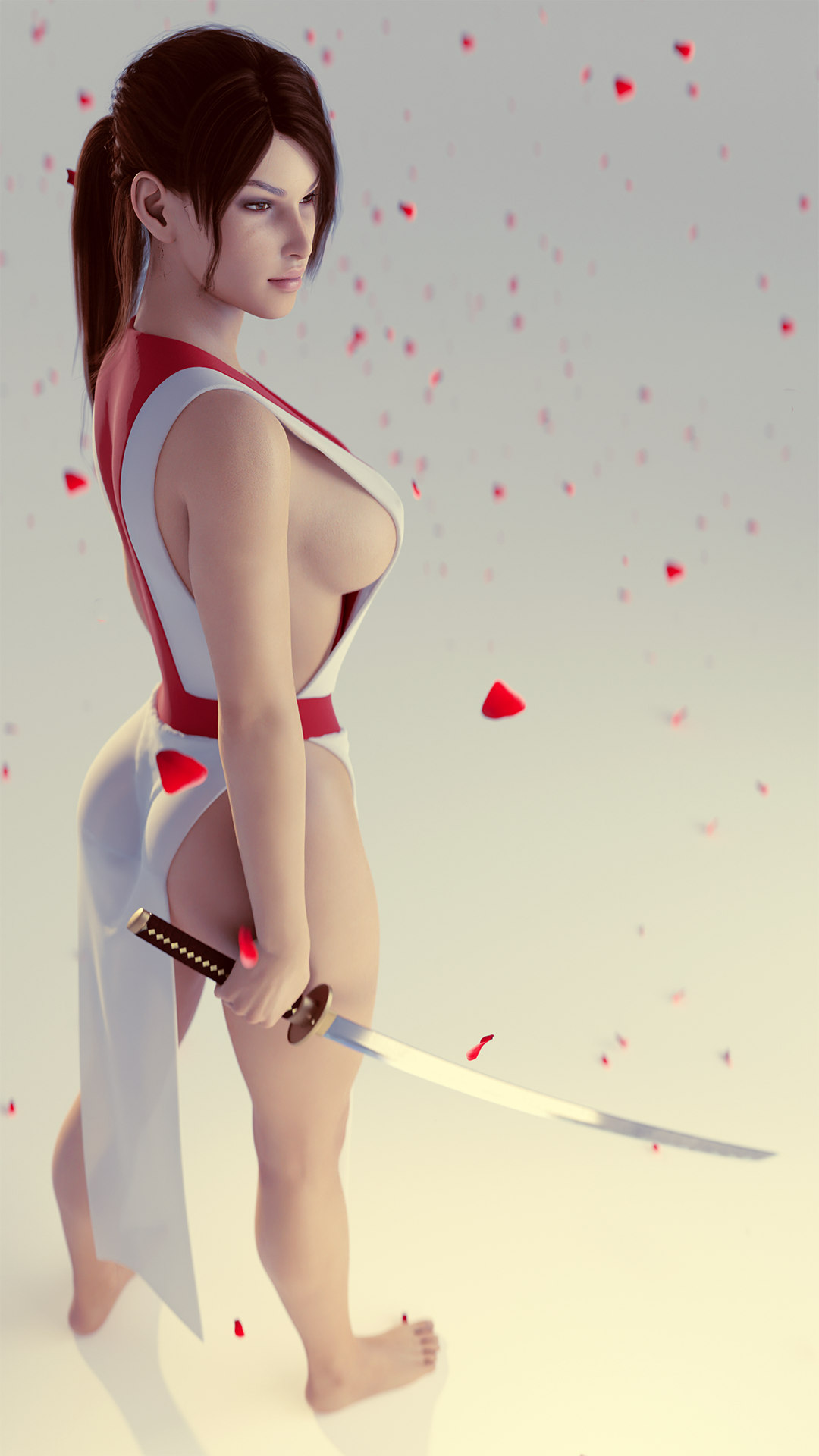 Computer babes part 10 - NSFW, Asian, Anime, Art, Erotic, Boobs, Booty, Girls, Computer graphics, Longpost, 3D