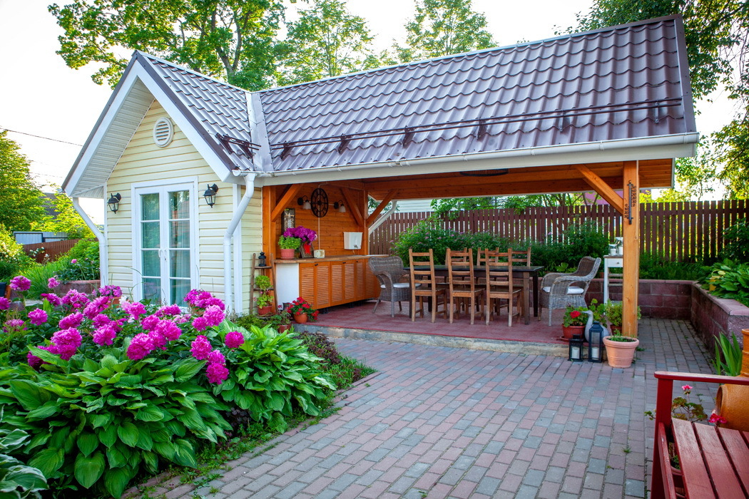 Platform and paths made of paving slabs. And also retaining walls and steps in my dacha - My, Paving slabs, Dacha, Landscape design, Track, Steps, Outside the city, Longpost