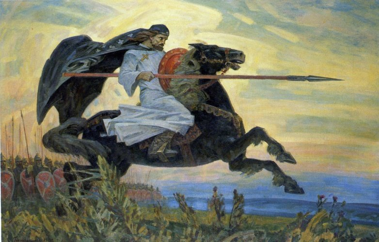 Alexander Peresvet, formerly the former boyar Dobryansky, as a hero of history and painting - Story, Battle of Kulikovo, Russia, Rus, Moscow, Kulikovo field, Monks, Peresvet, Painting, Painting, Longpost