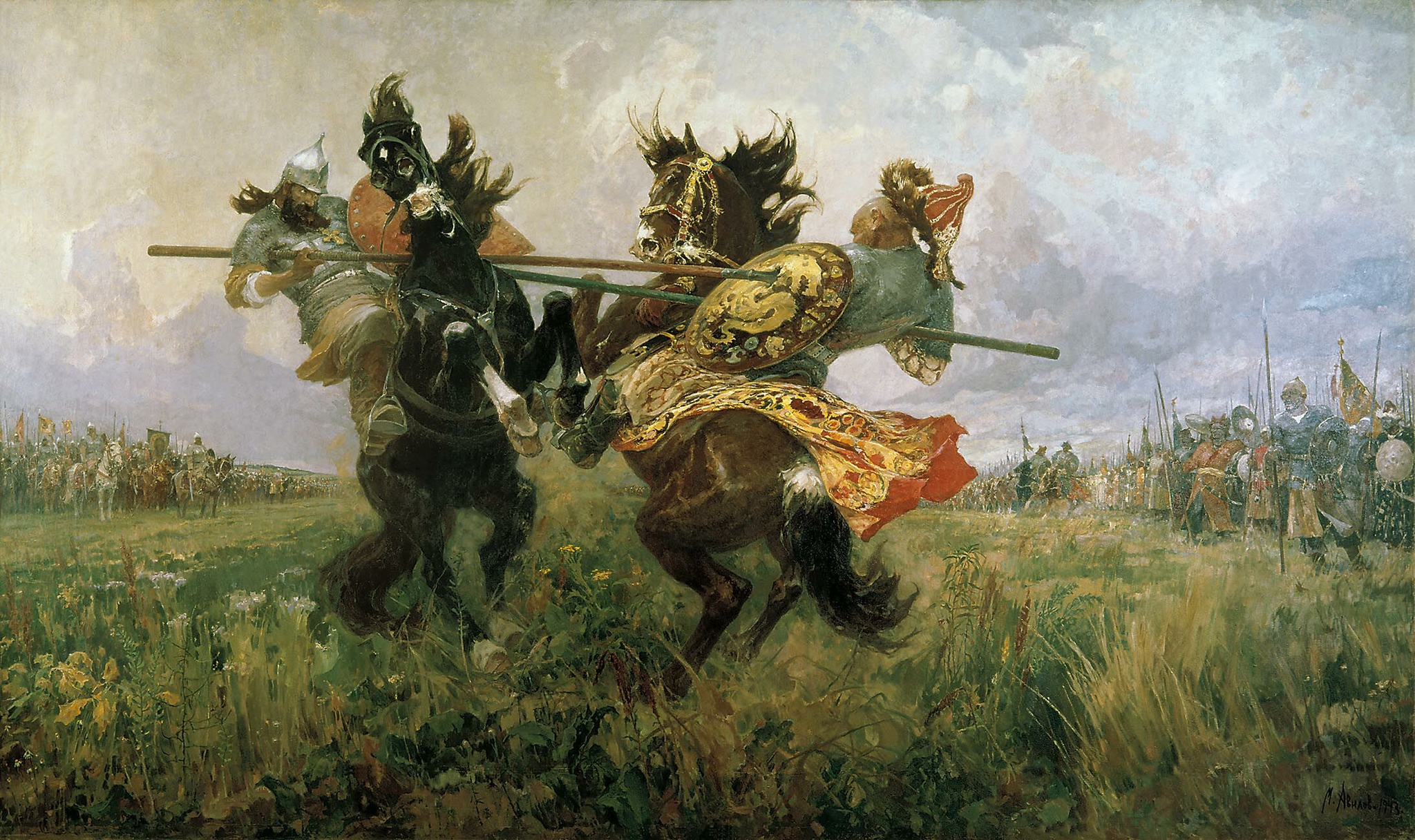 Alexander Peresvet, formerly the former boyar Dobryansky, as a hero of history and painting - Story, Battle of Kulikovo, Russia, Rus, Moscow, Kulikovo field, Monks, Peresvet, Painting, Painting, Longpost