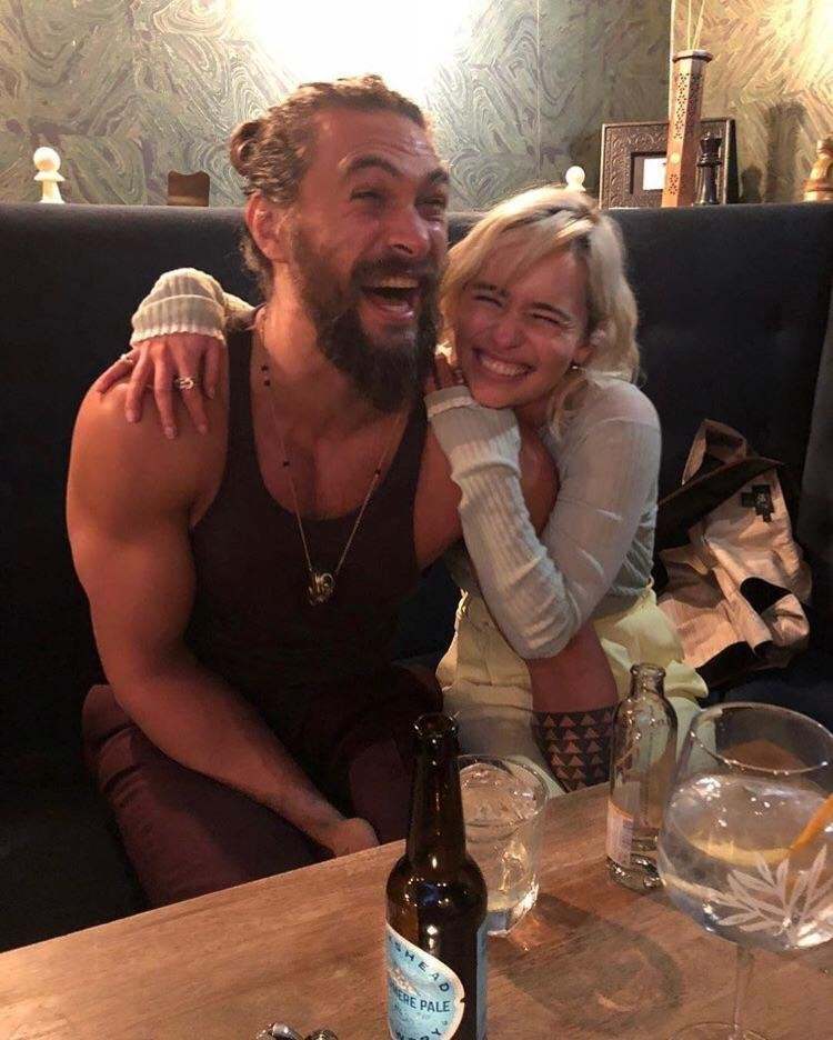 Well, what about bokhal? - Jason Momoa, Emilia Clarke, Game of Thrones, Actors and actresses, Bar, Alcohol, Celebrities