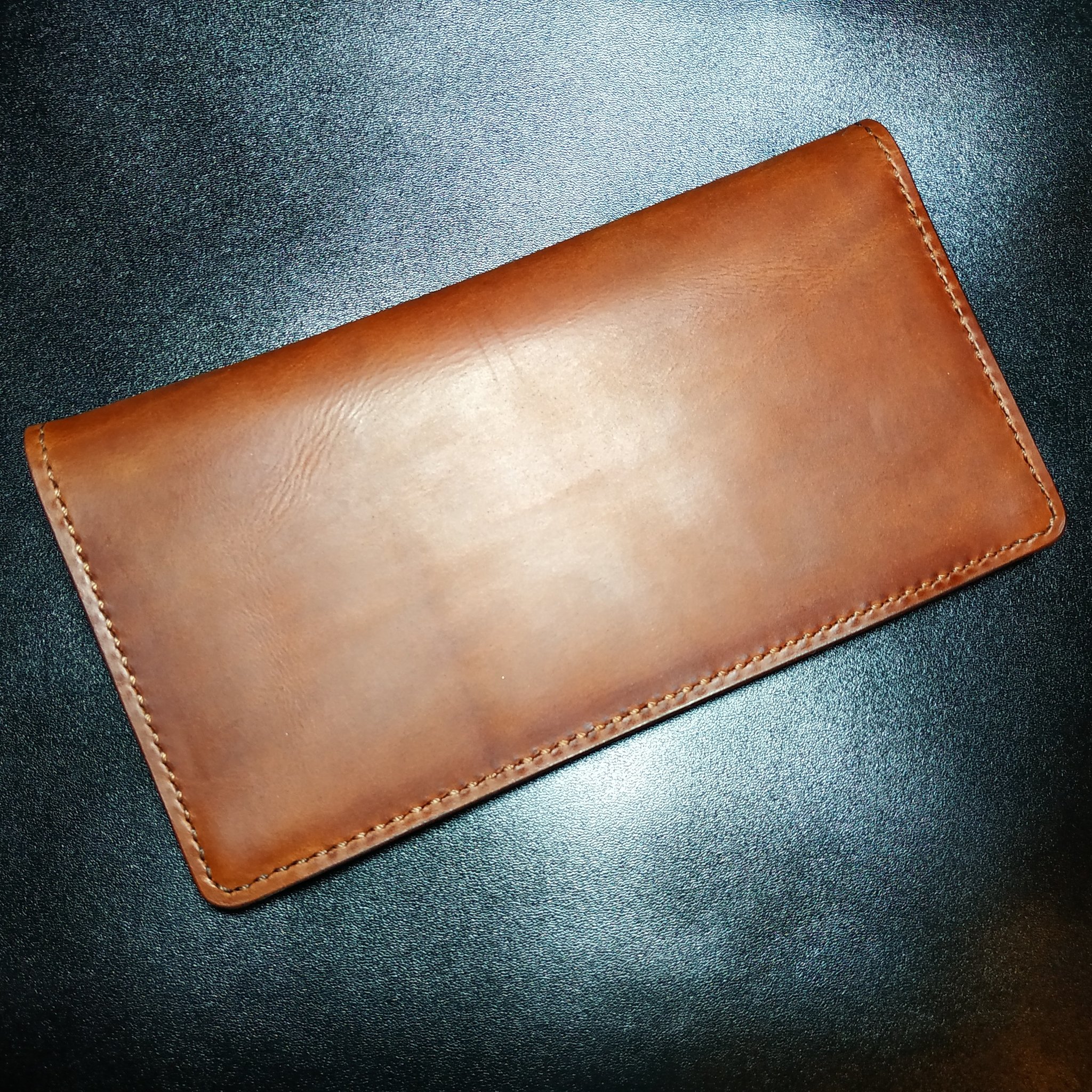 Leather wallet - My, Purse, Leather products, Needlework without process, Sample, Leather, Longpost