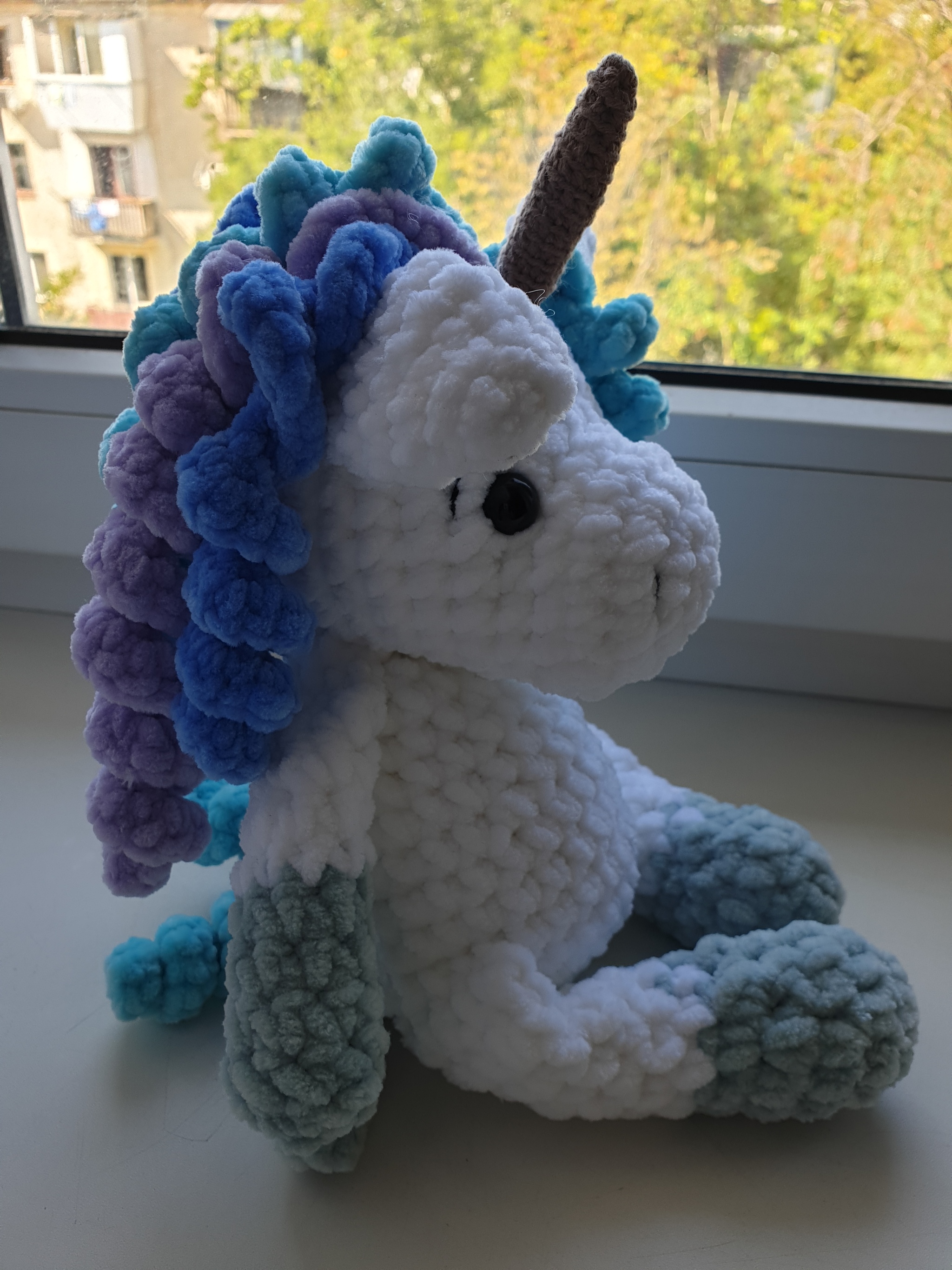 My first knitted toys - My, Needlework without process, Crochet, Unicorn, Pumpkin, Toys, Hobby, Longpost