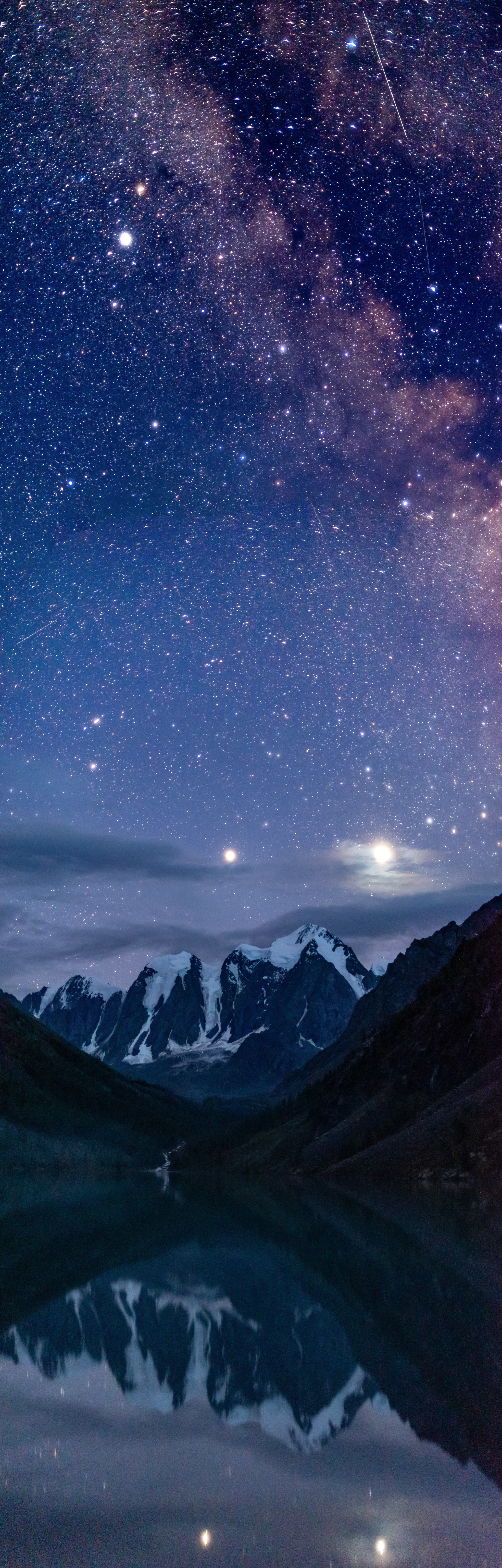 Starry sky over Shavlinskoye Lake - My, Altai Republic, Sky, Stars, Milky Way, Nikon, Nikon D750, Longpost, Shavlin Lakes