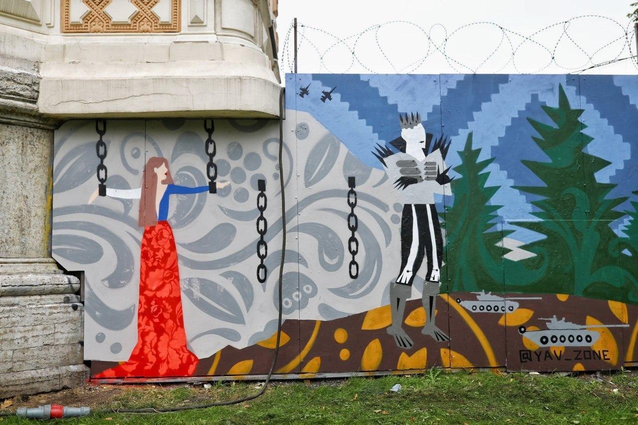 The fairy tale is a lie, but there is a hint in it... - Street art, Liberty, Republic of Belarus, Graffiti, Hint, Saint Petersburg, Politics, Fairy tales in a new way, Longpost