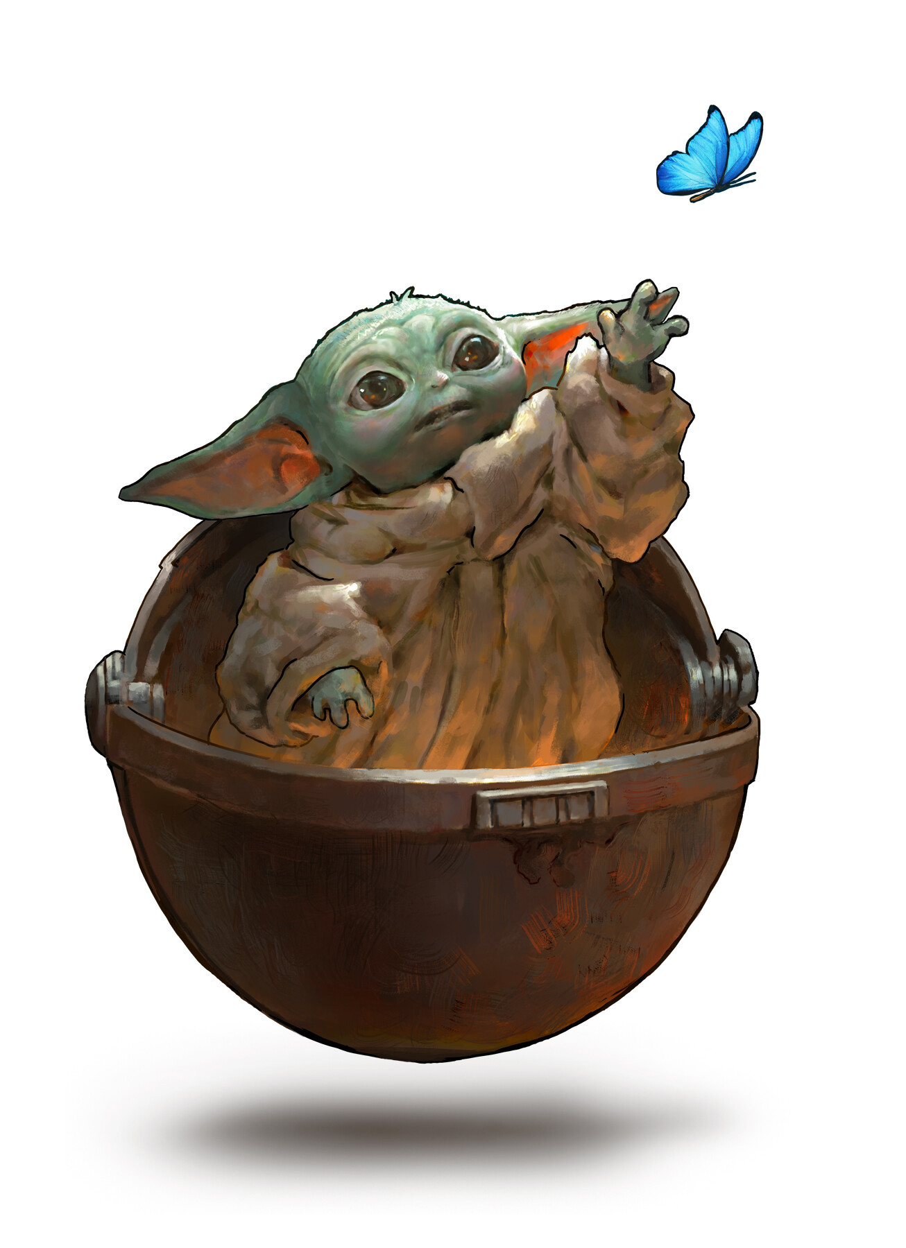 Baby Yoda - Art, Fan art, Mandalorian, Milota, Longpost, Grogu