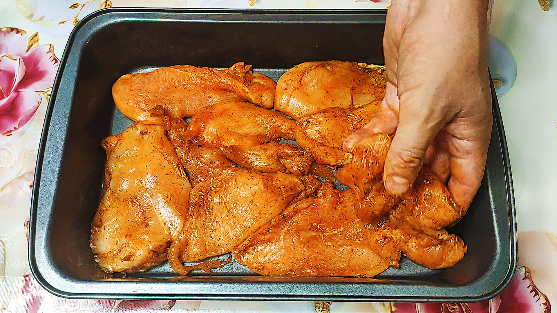Рецепт: Жареная курица в духовке - Вкусная курица