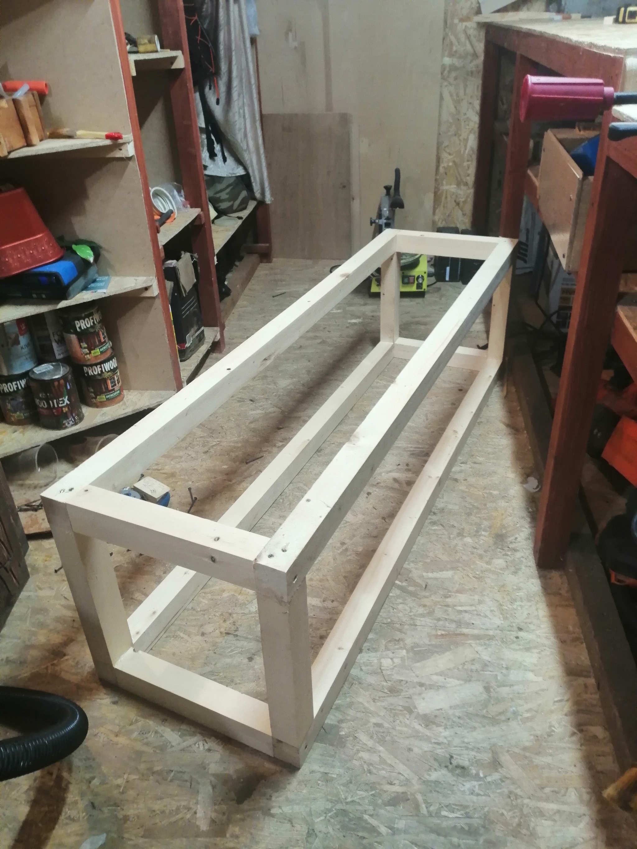 Bench with lawn and cedar - My, Friday tag is mine, Bench, Benches, Woodworking, Marble, Crafts, With your own hands, Needlework with process, Longpost