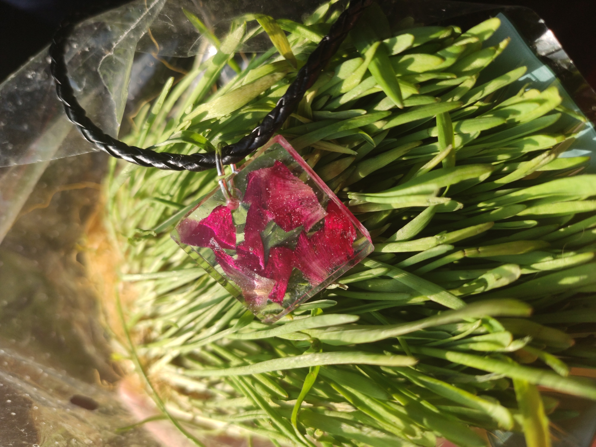 Pendants with dried flowers and sparkles - My, Epoxy resin, Decoration