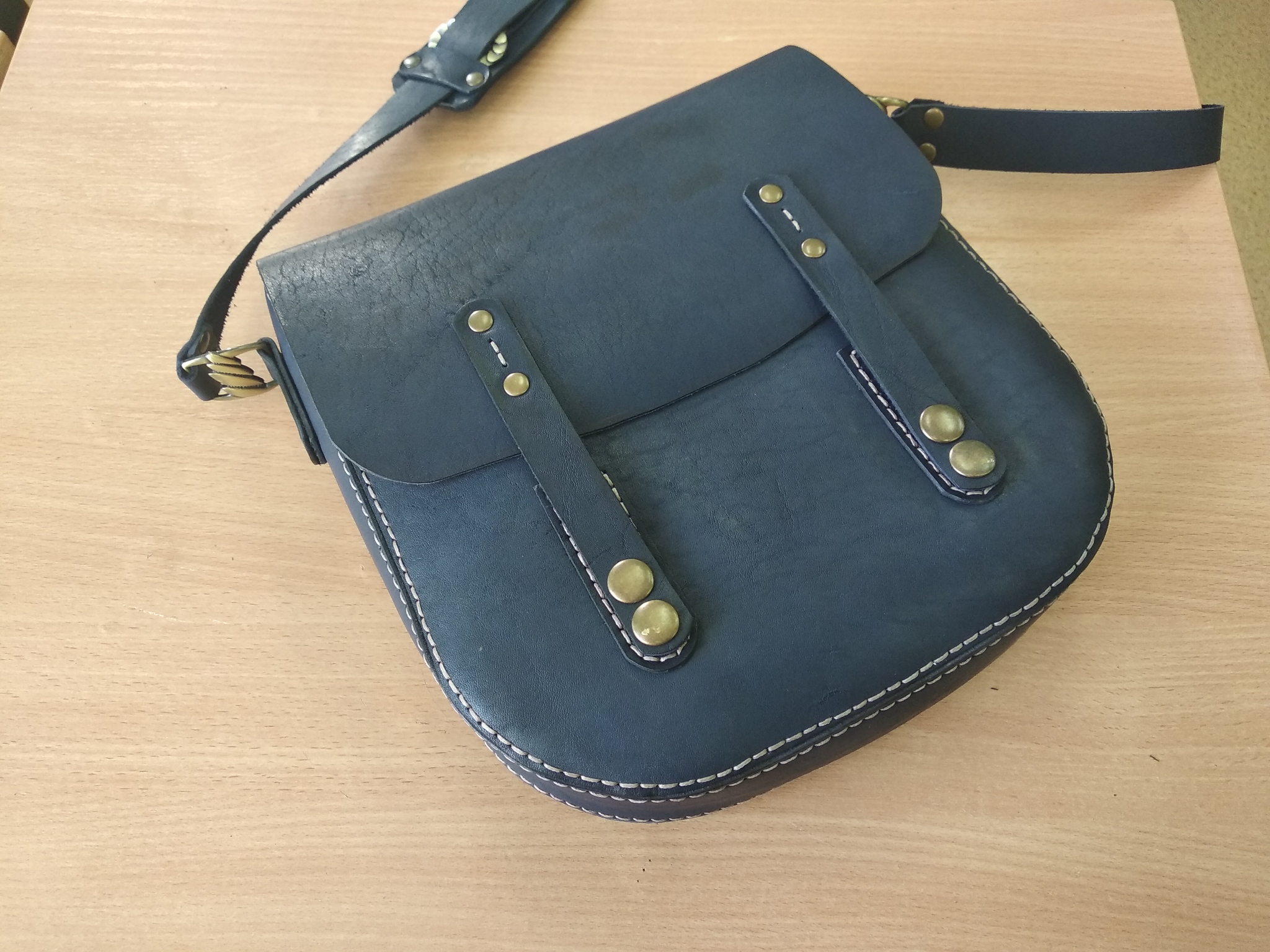 New bag for your beloved - My, Leather craft, Сумка, Needlework without process, Longpost, Natural leather, Leather products