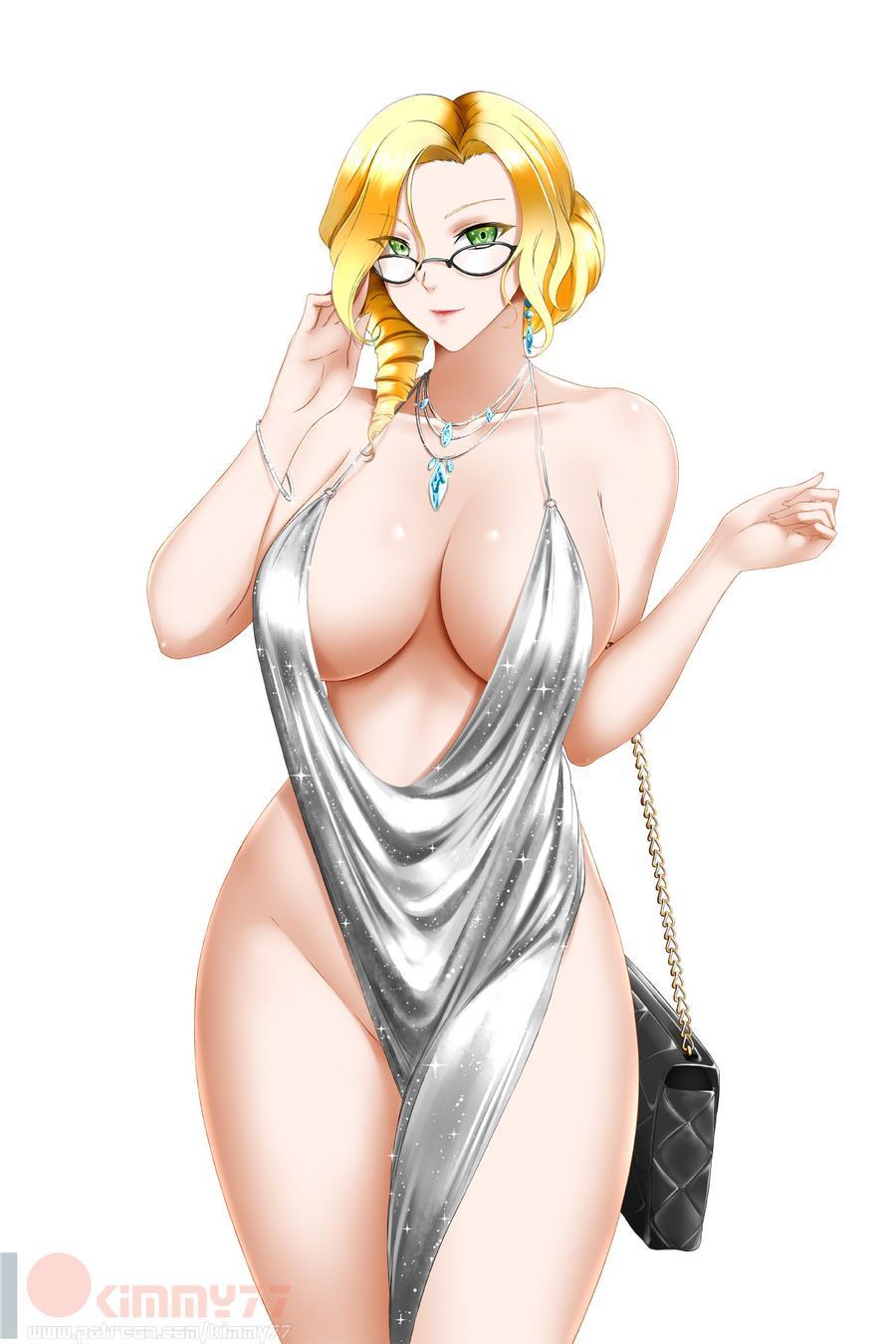 Glynda Goodwitch - NSFW, Anime, RWBY, Anime art, Drawing, Breast, Beautiful girl, Kimmy77, Glynda goodwitch