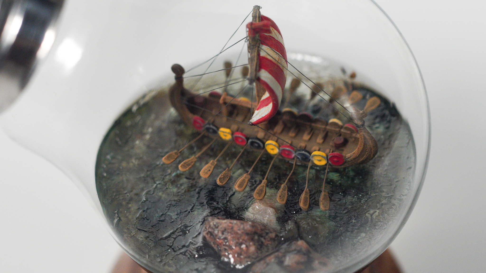 How to put a ship in a light bulb? - My, Stand modeling, Collection, Diorama, Hobby, Creation, Miniature, Ship, Sailboat, Video, Longpost