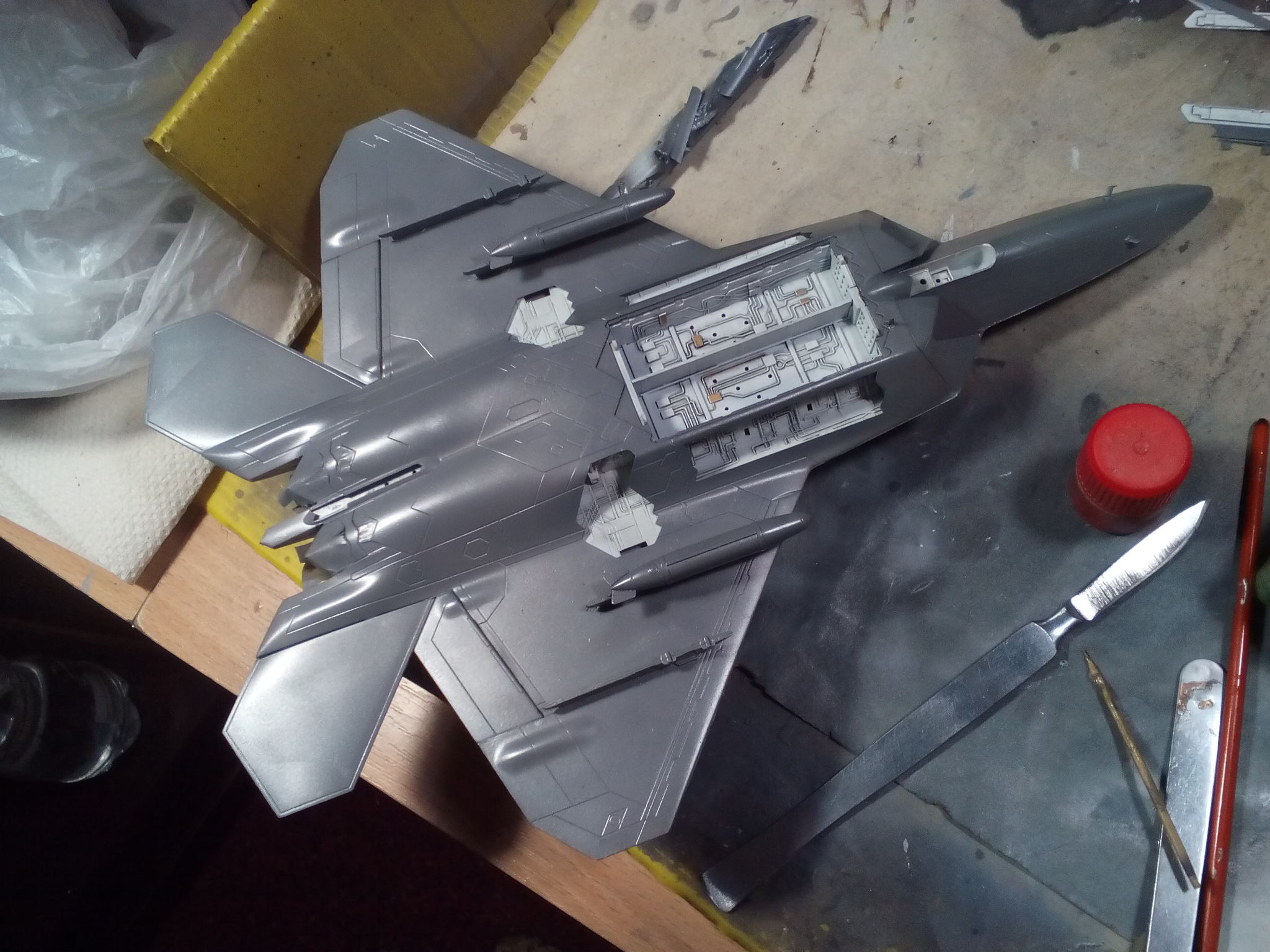 Lockheed-Martin F-22A Raptor, Hobby Boss, 1/72. Заметки по сборке - Моё, Стендовый моделизм, Сборная модель, Хобби, Сборка, Аэрография, Рукоделие с процессом, Авиация, Истребитель, Длиннопост