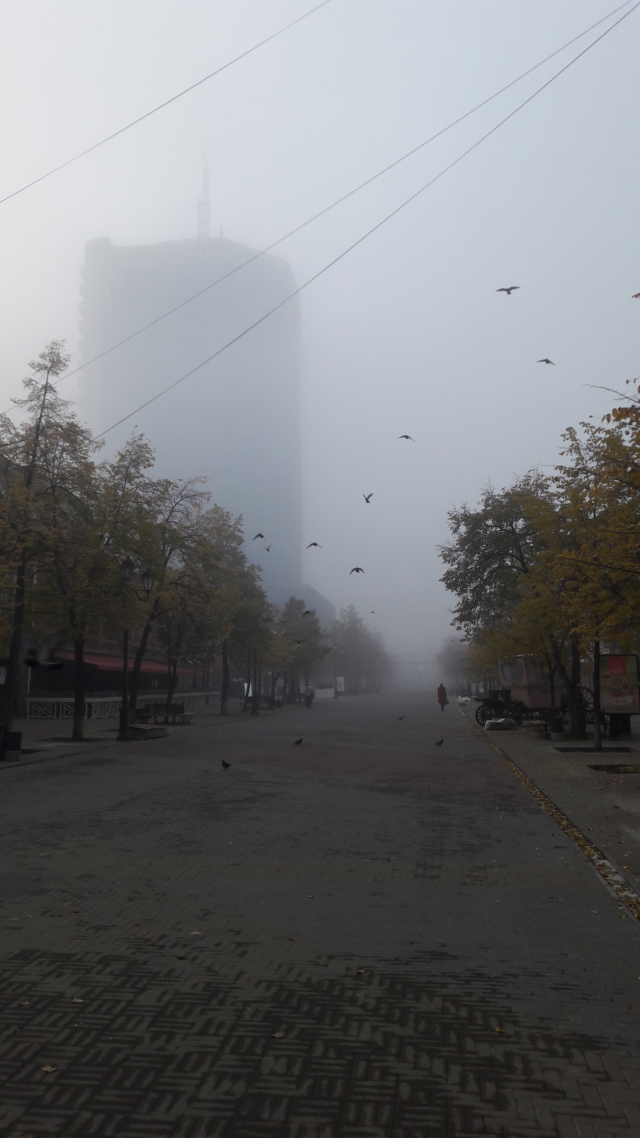 Morning in Chelyabinsk - My, Chelyabinsk, Fog, Mobile photography