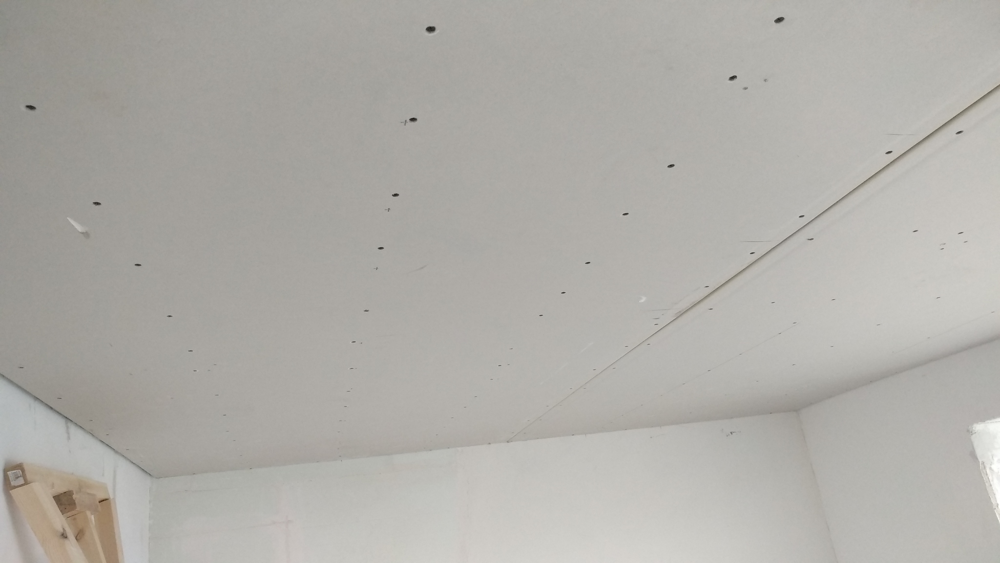 Ceiling made of gypsum plasterboard - My, Repair, With your own hands, Ceiling, Drywall, Gcl, New building, Longpost