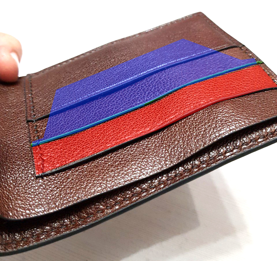 Nuclear wallet - My, Natural leather, With your own hands, Handmade, Leather products, Longpost, Hand seam, Needlework with process