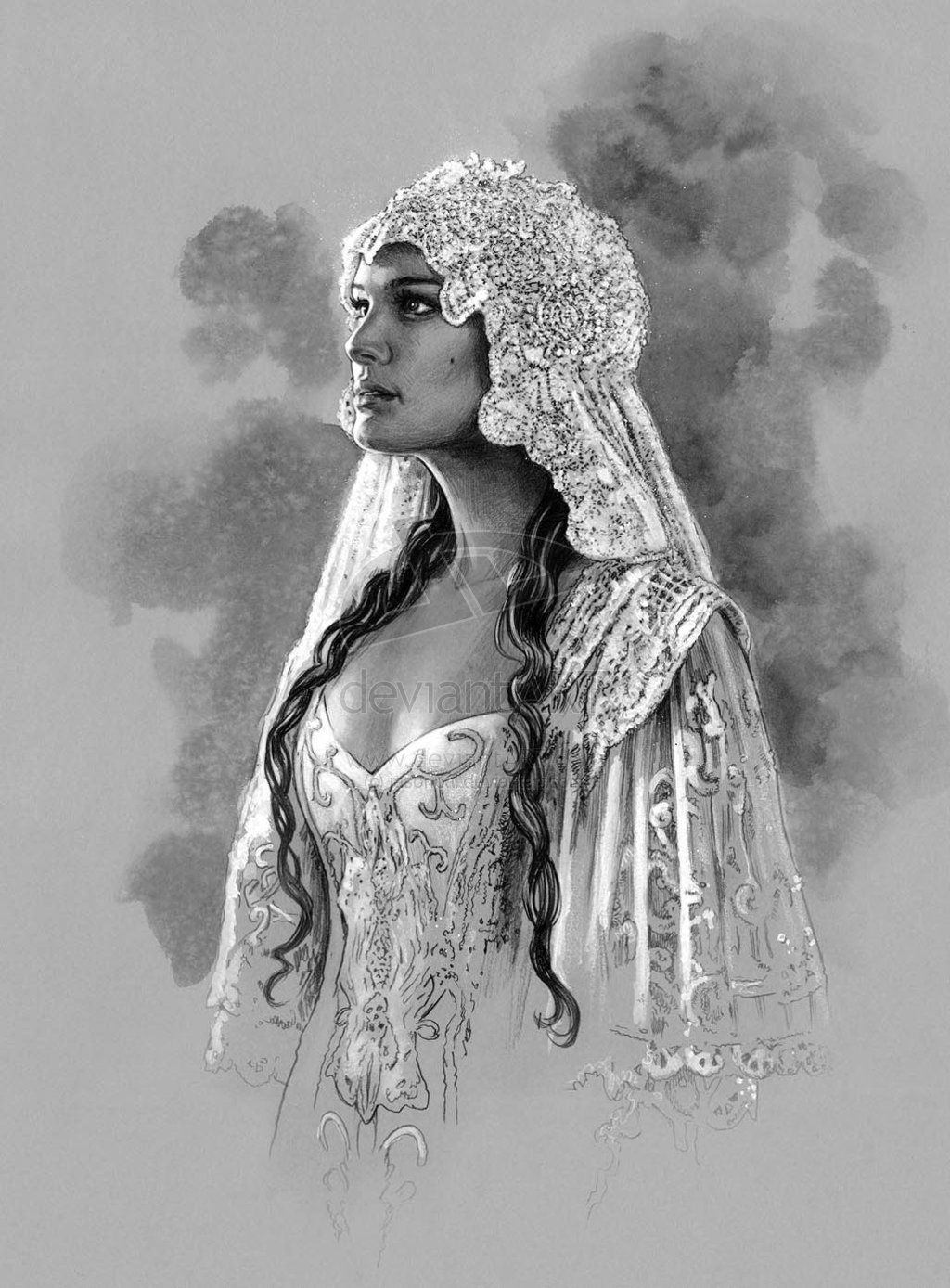 Padme Amidala in the works of American artist Jason Palmer - Star Wars, Padme Amidala, Costume, Sketch, Drawing, Deviantart, Artist, Art, Longpost