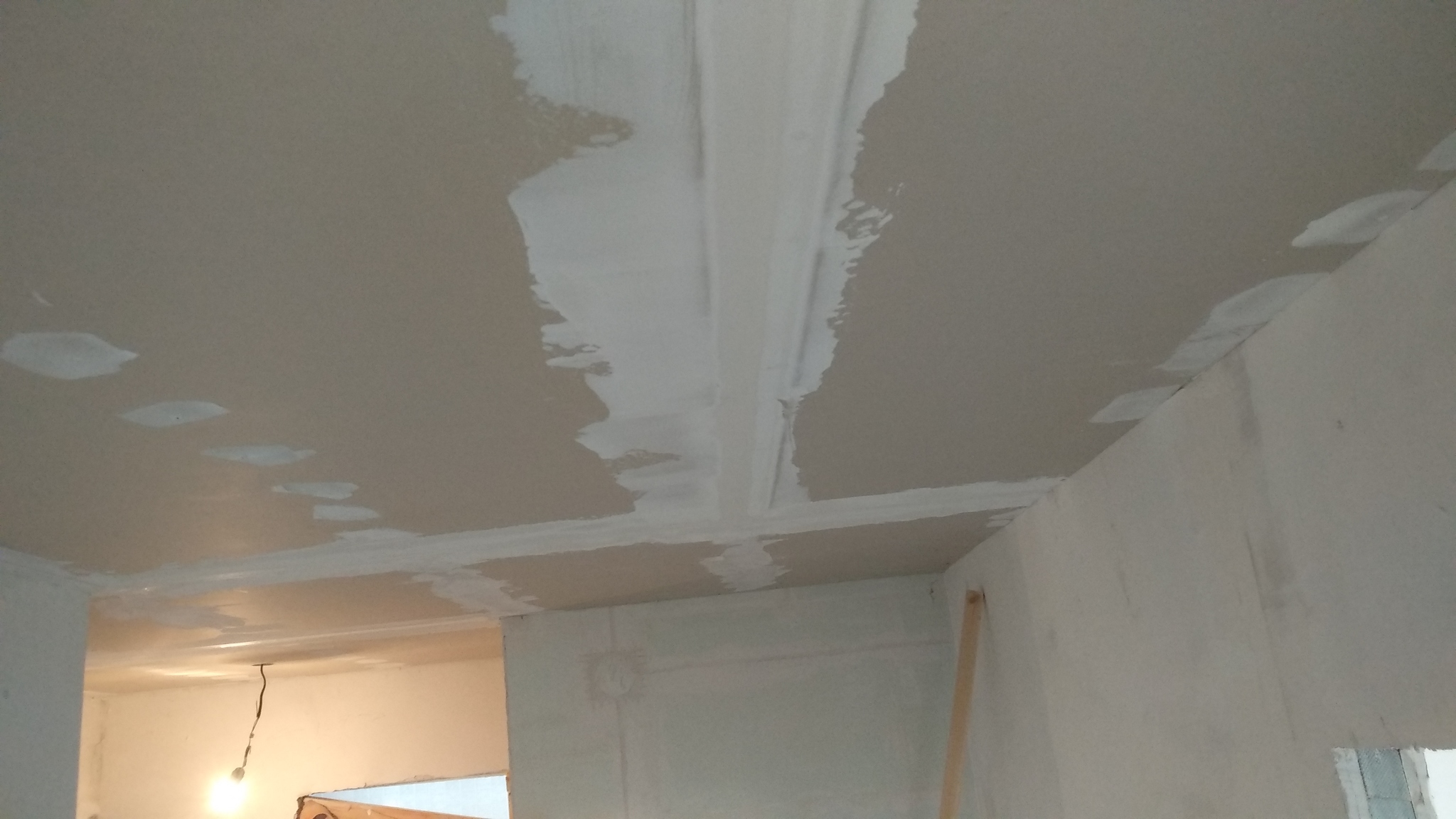 Ceiling made of gypsum plasterboard - My, Repair, With your own hands, Ceiling, Drywall, Gcl, New building, Longpost