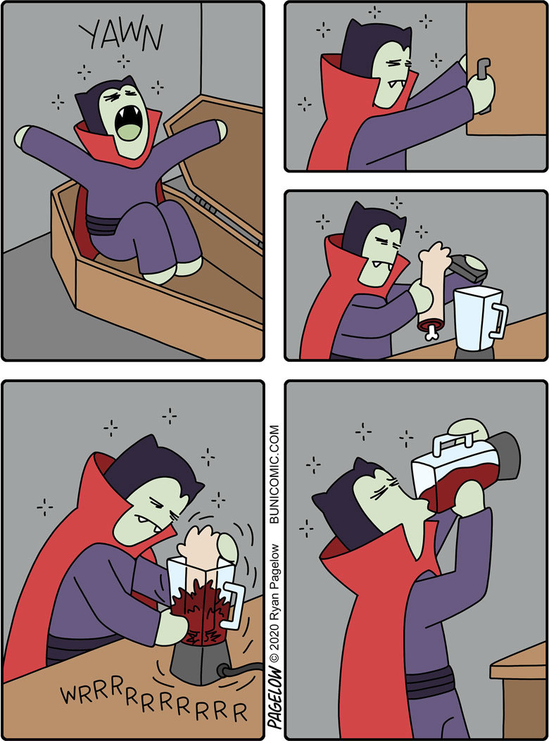 Morning Vampire Juice - Buni, Pagelow, Blood, Vampires, Hand, Kitchen Blender, Comics