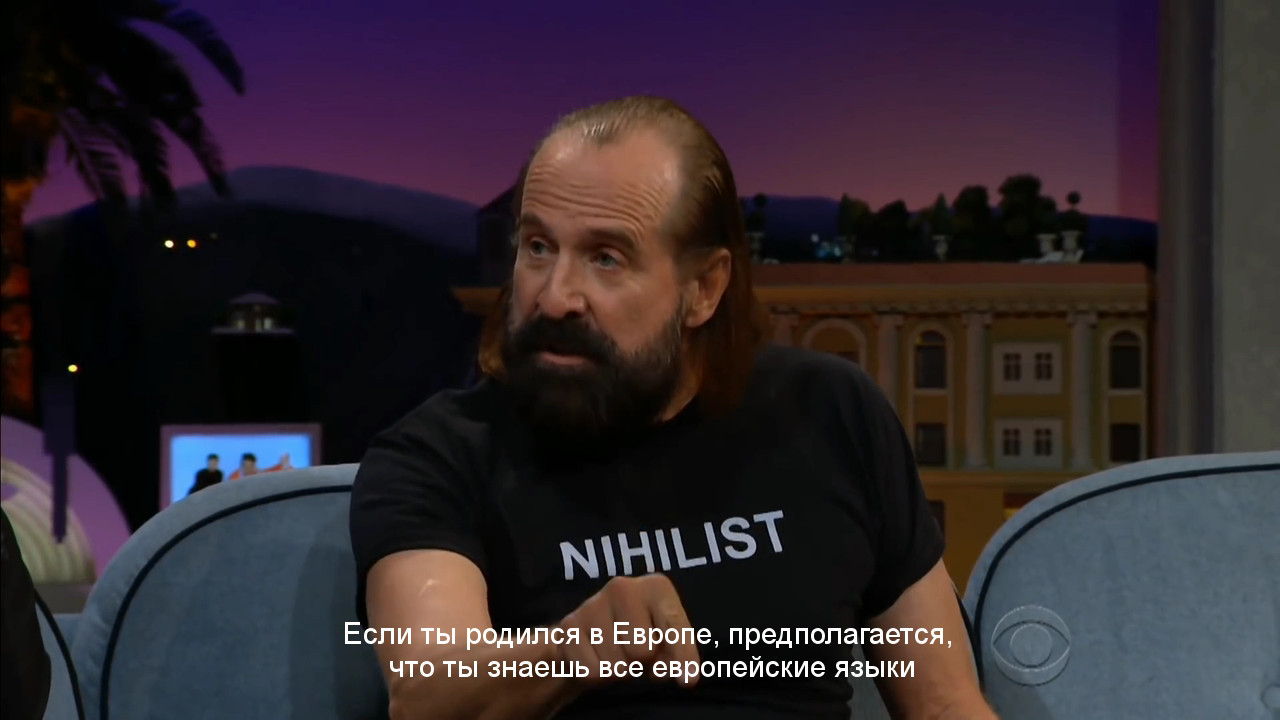 Peter Stormare and the secret of his success - Peter Stormare, Keanu Reeves, James Corden, Storyboard, Actors and actresses, Longpost, Video, Celebrities, The Very Late Show with James Corden