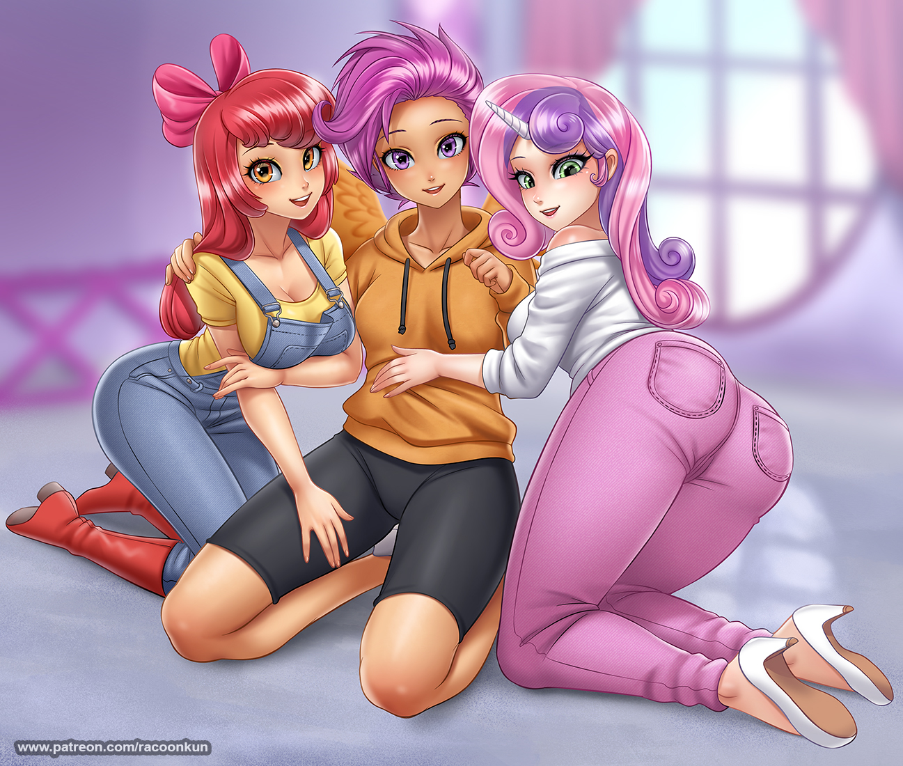 CMC - My little pony, Humanization, Cutie mark crusaders, Racoonkun