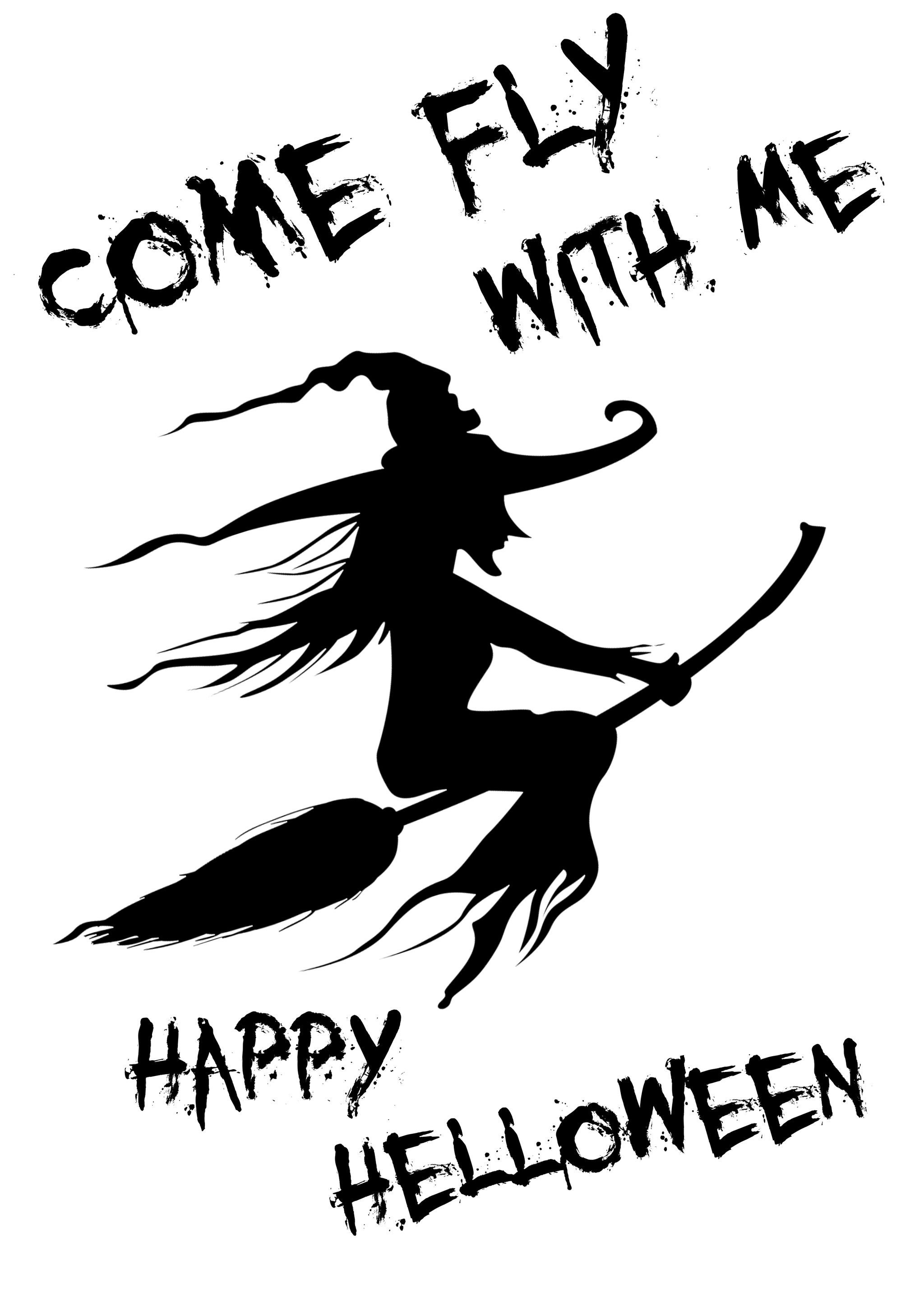 Happy upcoming Helloween! - My, Halloween, Black and white, A4