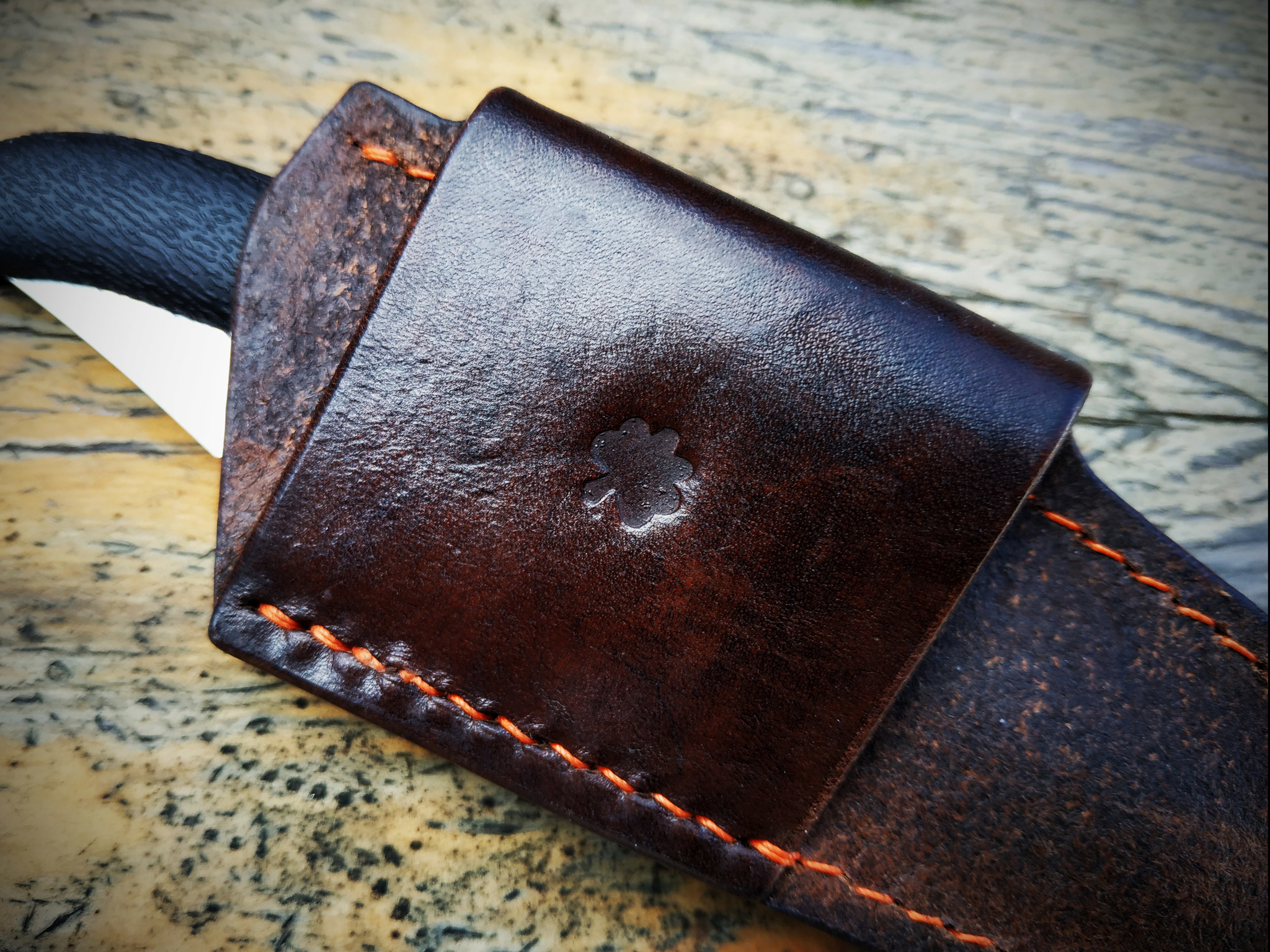 Genuine leather sheath-holster for Cold Steel Kudu Lite - My, With your own hands, Handmade, Leather, Needlework without process, Longpost, Sheath, Leather products