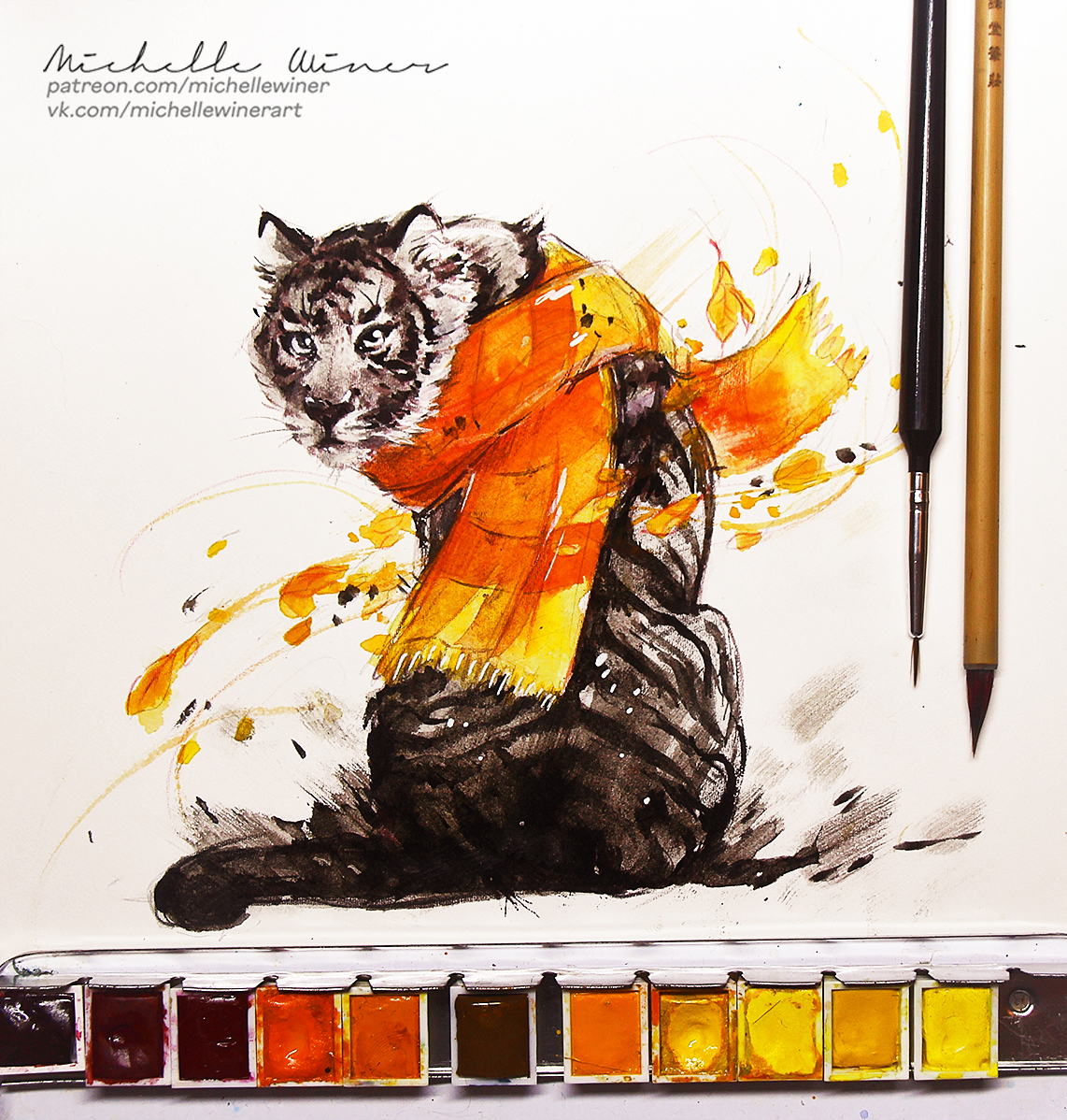 Осенний тигр | Пикабу